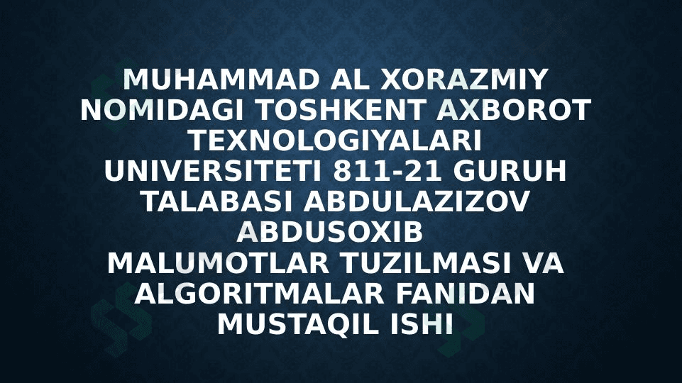 MA’LUMOTLARNI IFODALASH  BOSQICHLARI. MALUMOT TOIFALARI