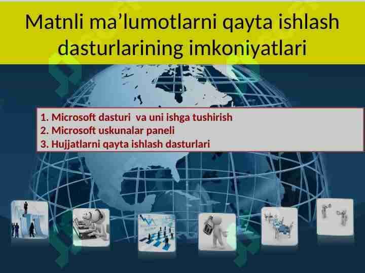 Matnli ma’lumotlarni qayta ishlash dasturlarining imkoniyatlari