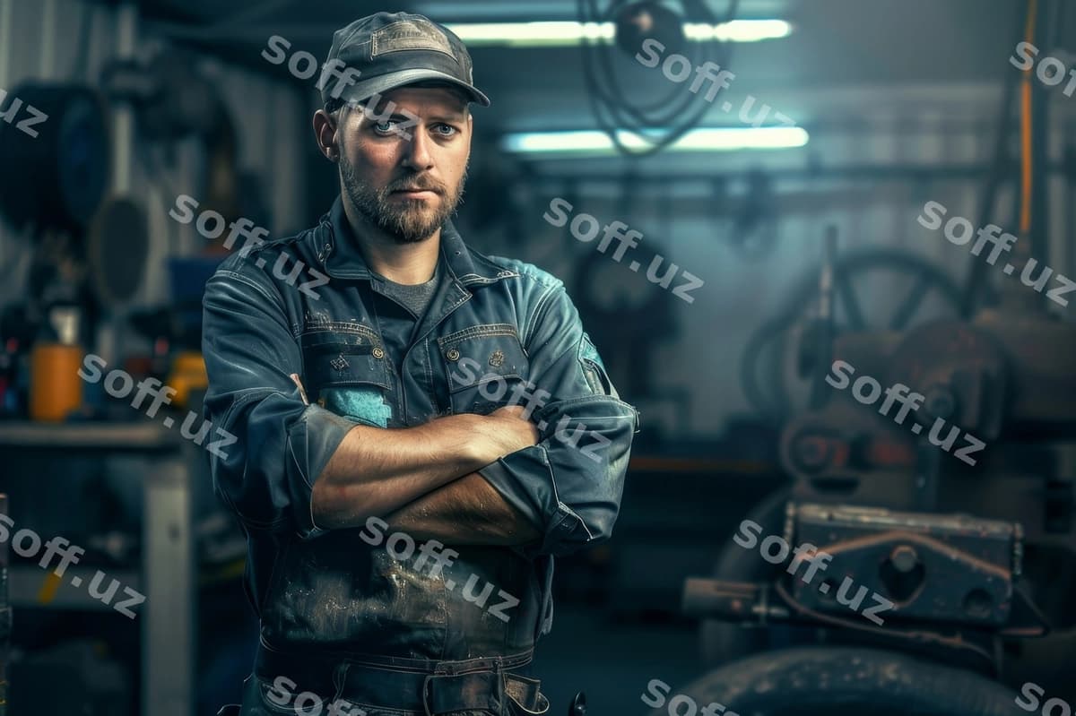 Mexanik mashina portreti generativ AI | Mechanic car portrait generative ai