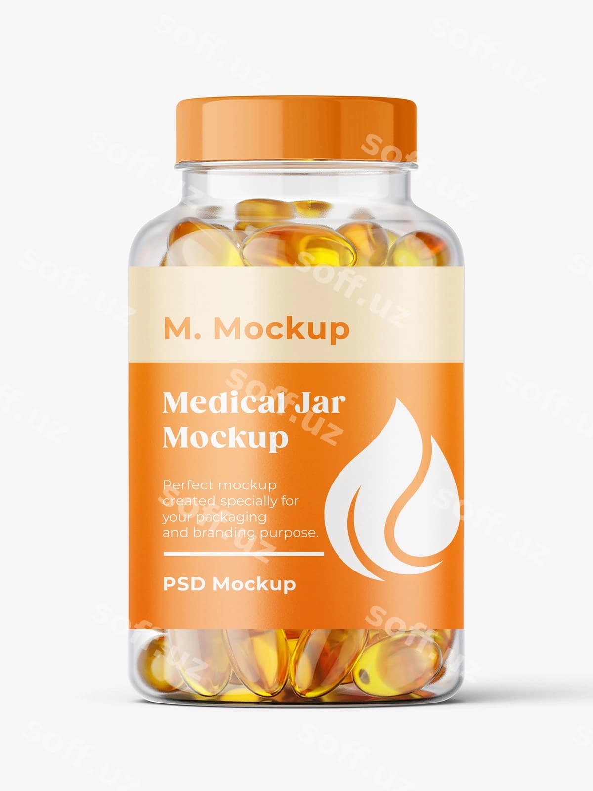 Tibbiy flakon mockup PSD dizayni | Medical bottle mockup psd design