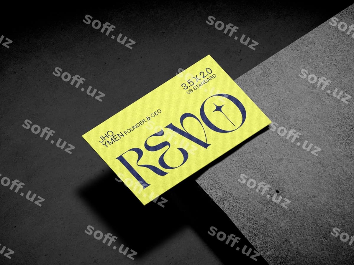 Minimal biznes vizitka brending mockup | Minimal business card branding mockup