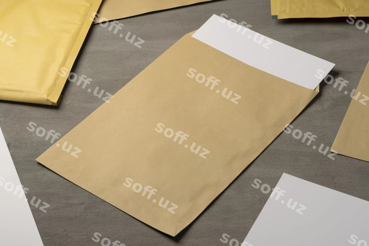 Minimalistik A4 konvert namunasi | Minimalist a4 envelope mockup