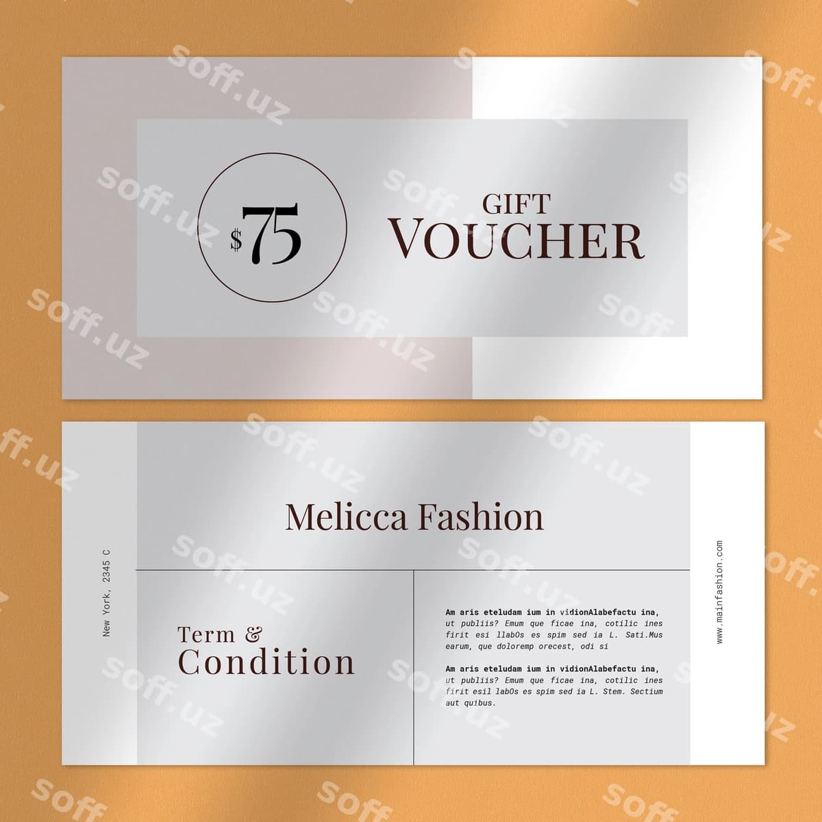 Minimalist moda sovg'a voucher | Minimalist fashion gift voucher