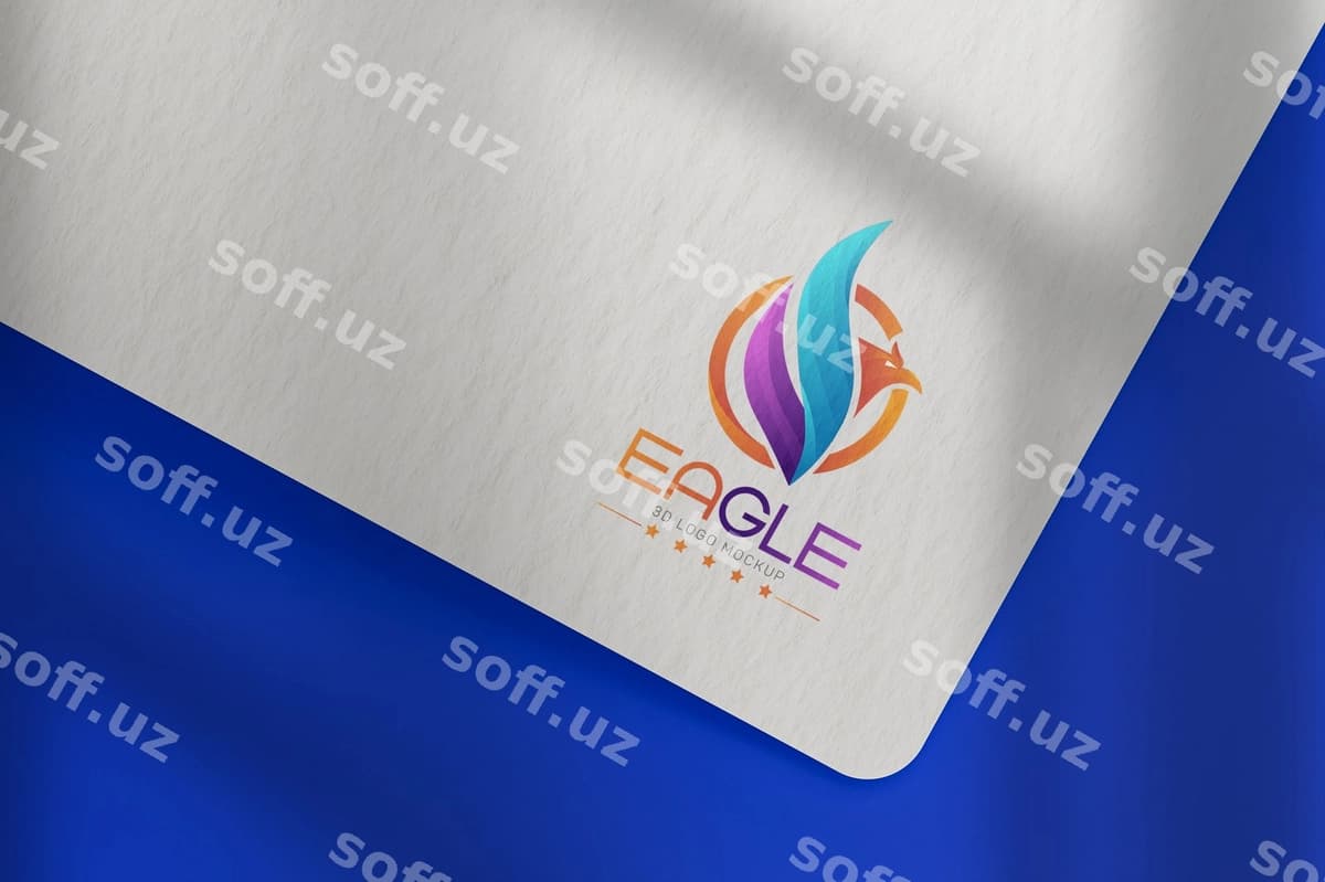 Minimalist qog'oz logotip namunasi | Minimalist paper logo mockup