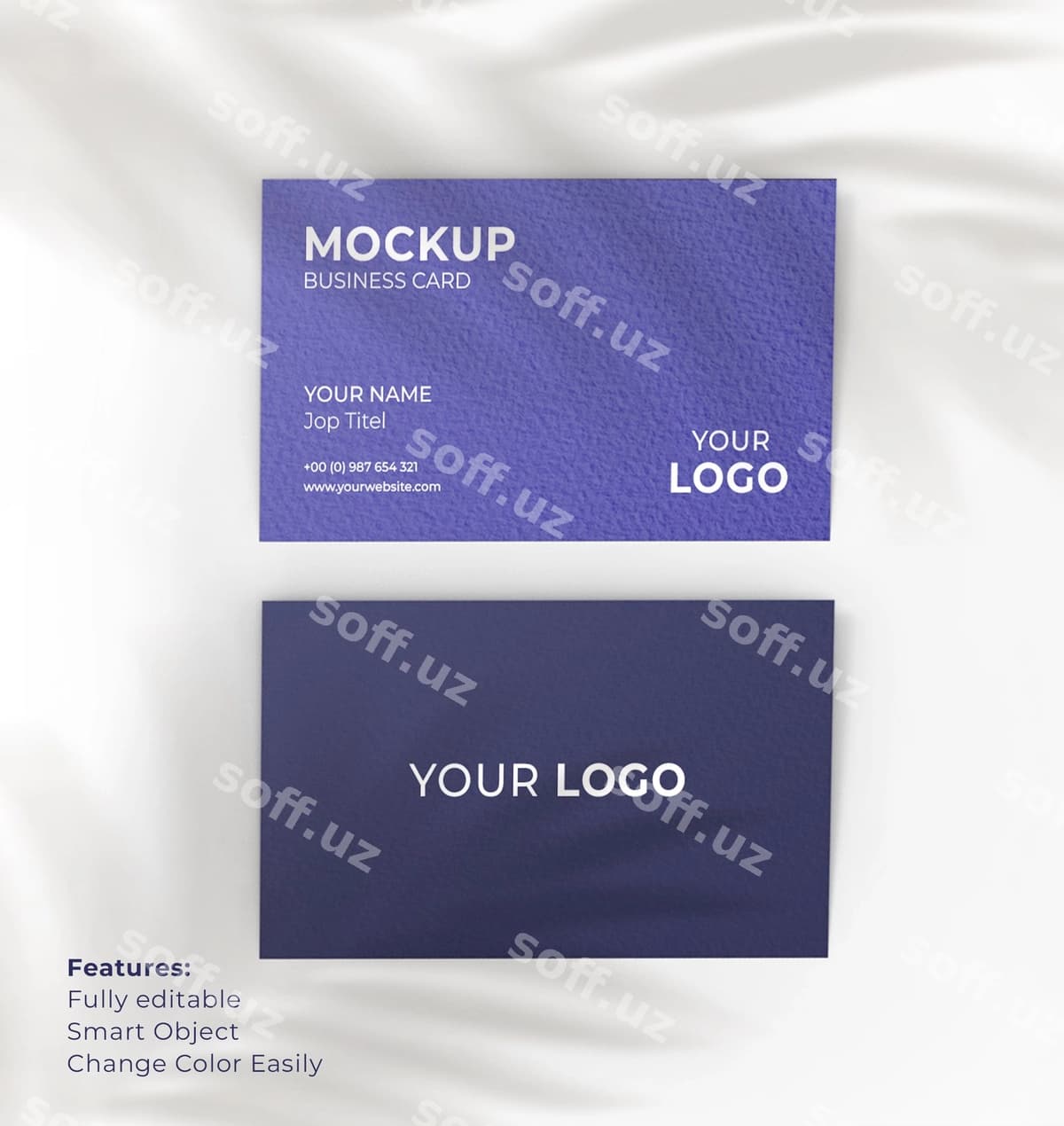 Zamonaviy biznes karta maketi | Modern business card mockup