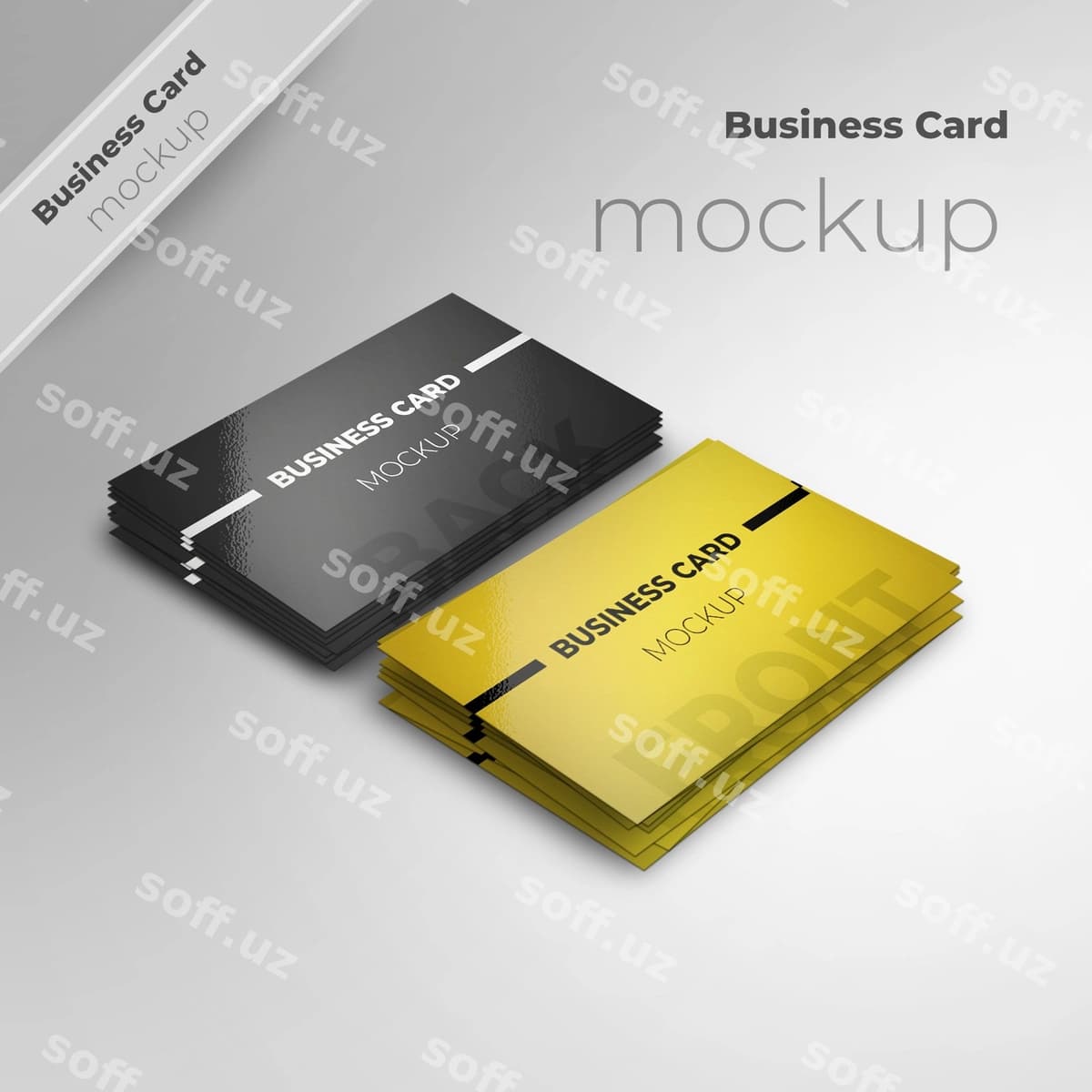 Zamonaviy biznes kartochka mockup | Modern business card mockup
