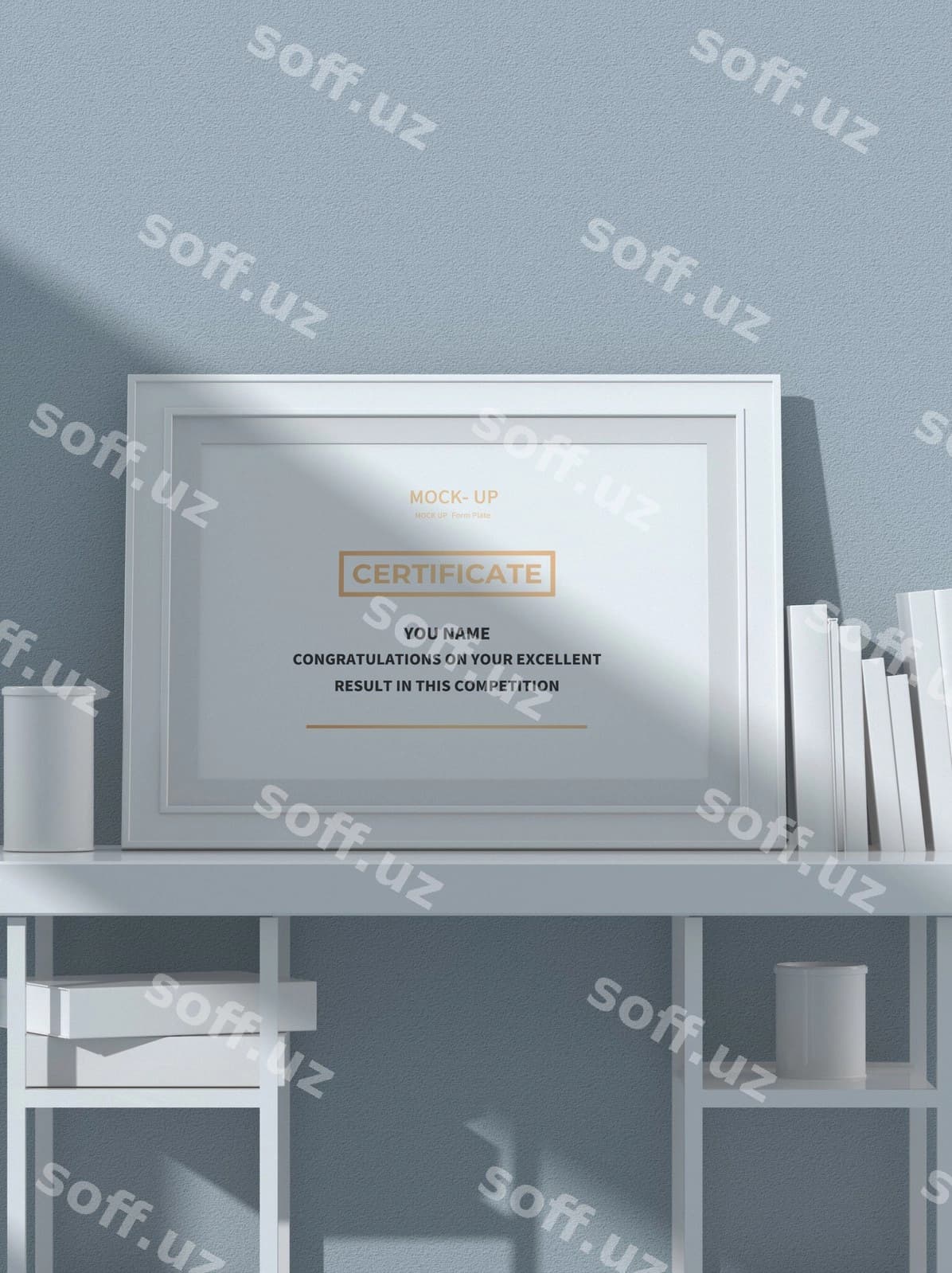 Zamonaviy tushuncha sertifikat ramkasi mockup | Modern concept certificate frame mockup