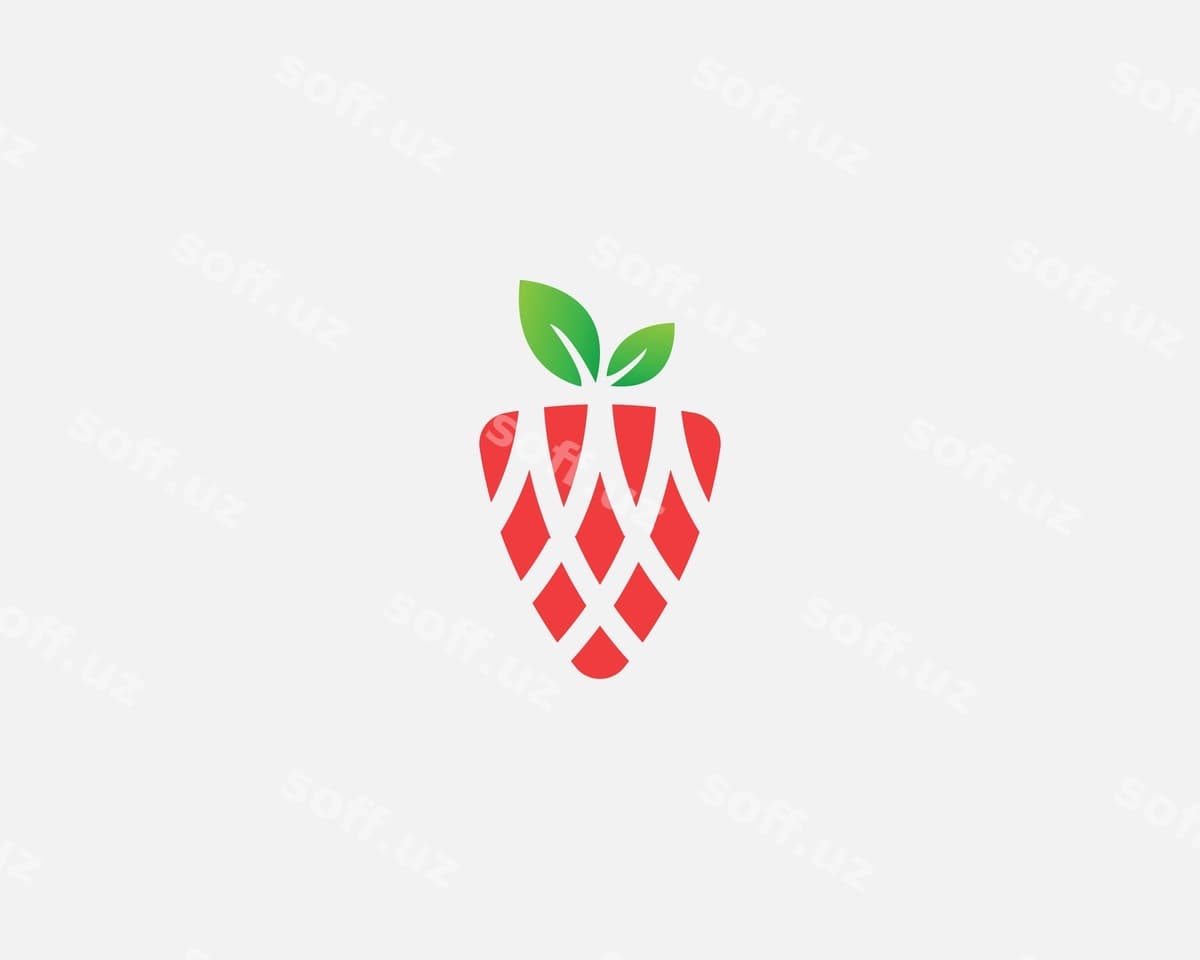 Zamonaviy bodom logotip ramz dizayni | Modern strawberry logo symbol design