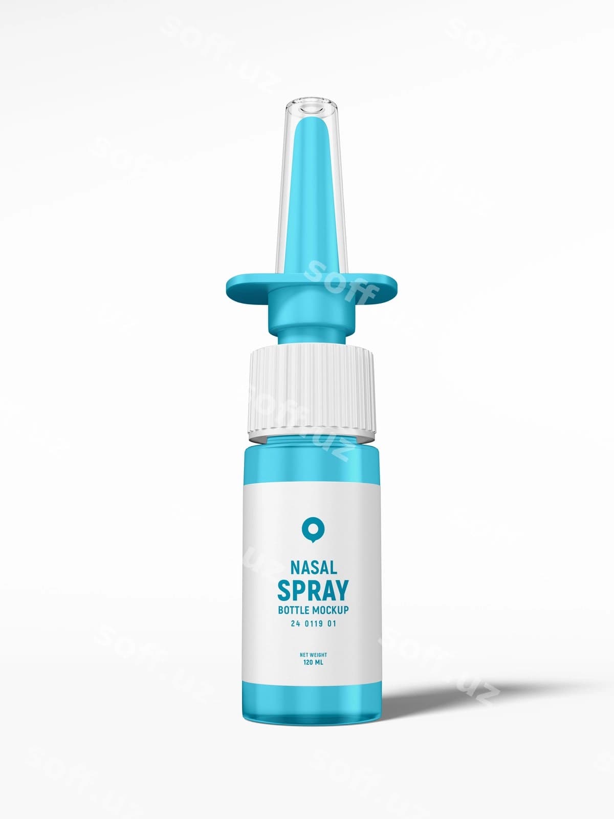 Borey sprey flakon brendlash mockup | Nasal spray bottle branding mockup