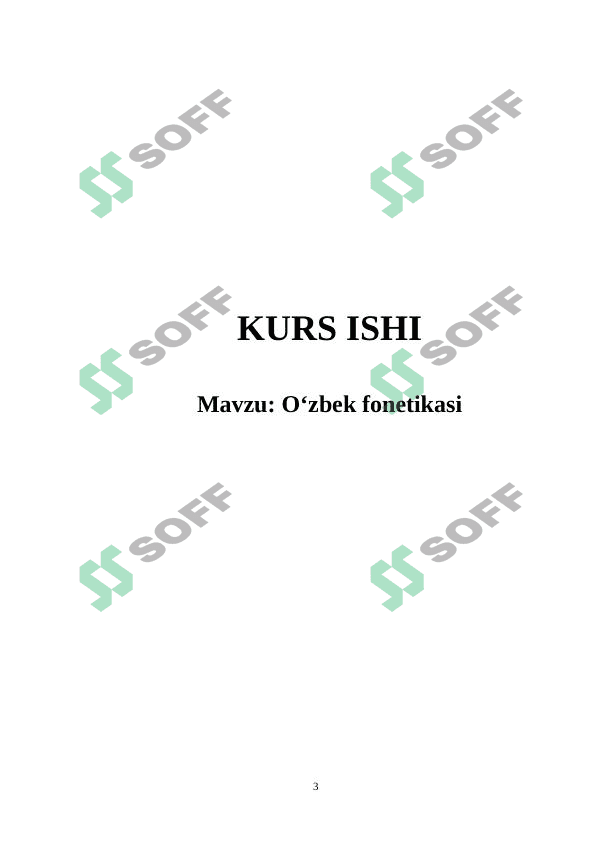 O'ZBEK FONETIKASI