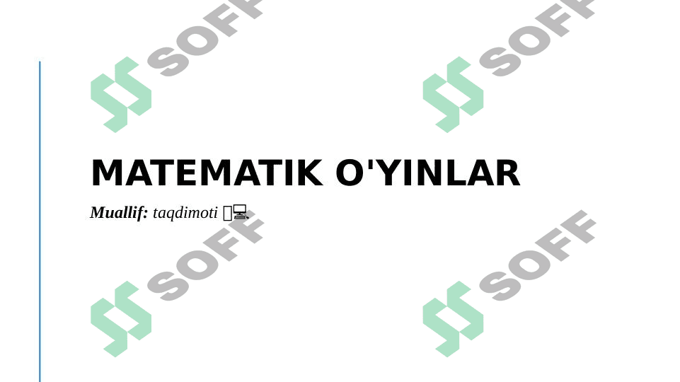 Matematik o'yinlar