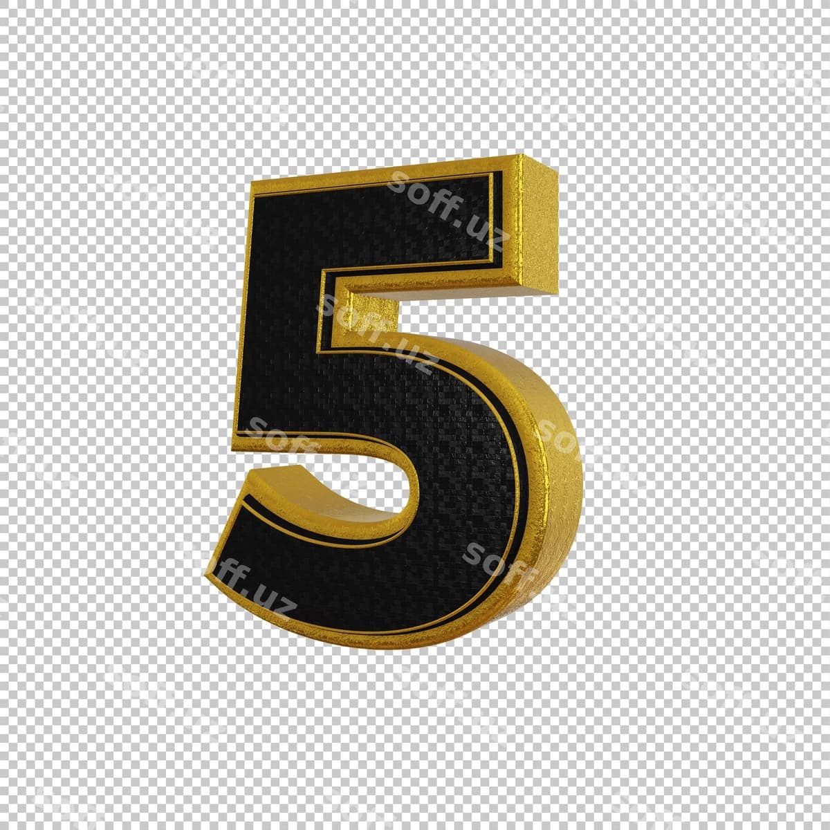 Raqam 5 3D render | Number 5 3d render
