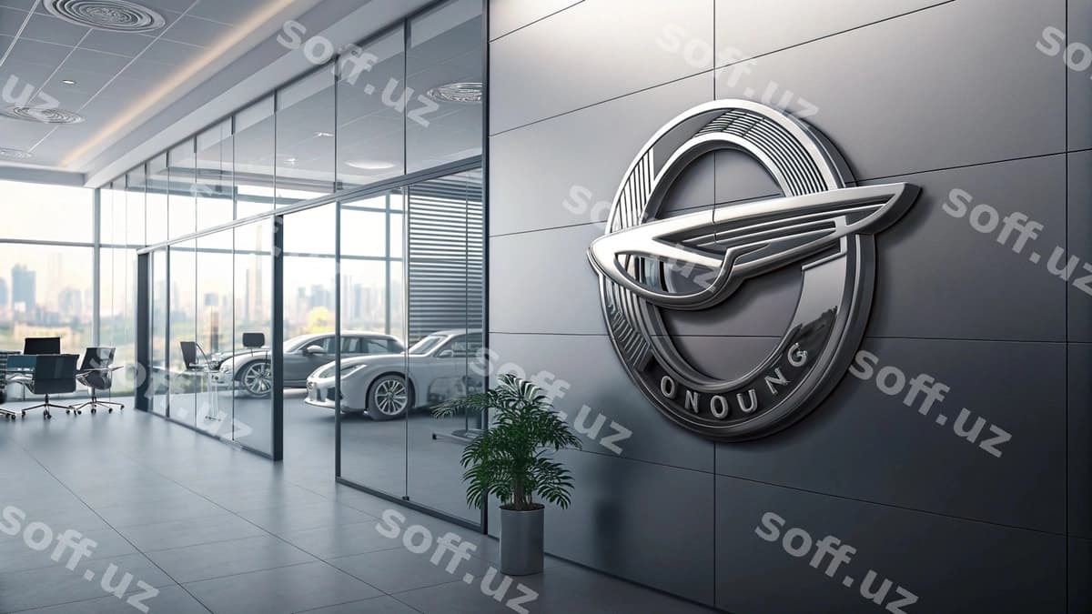 Onouung logosi zamonaviy ofis ichki dekoratsiyasi | Onouung logo modern office interior