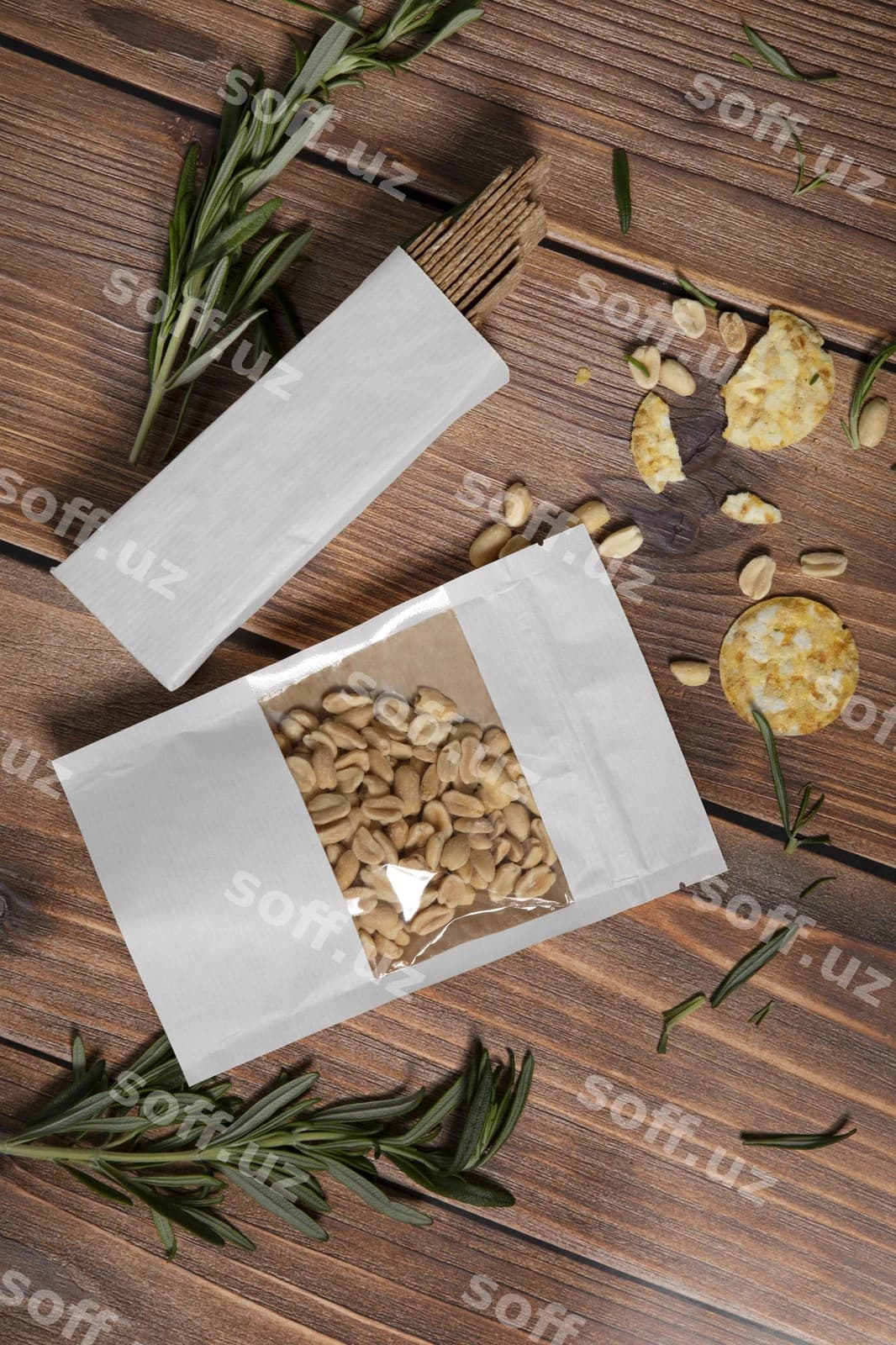 Organik ovqat pakyavkasining mockup dizayni | Organic food packaging mockup design