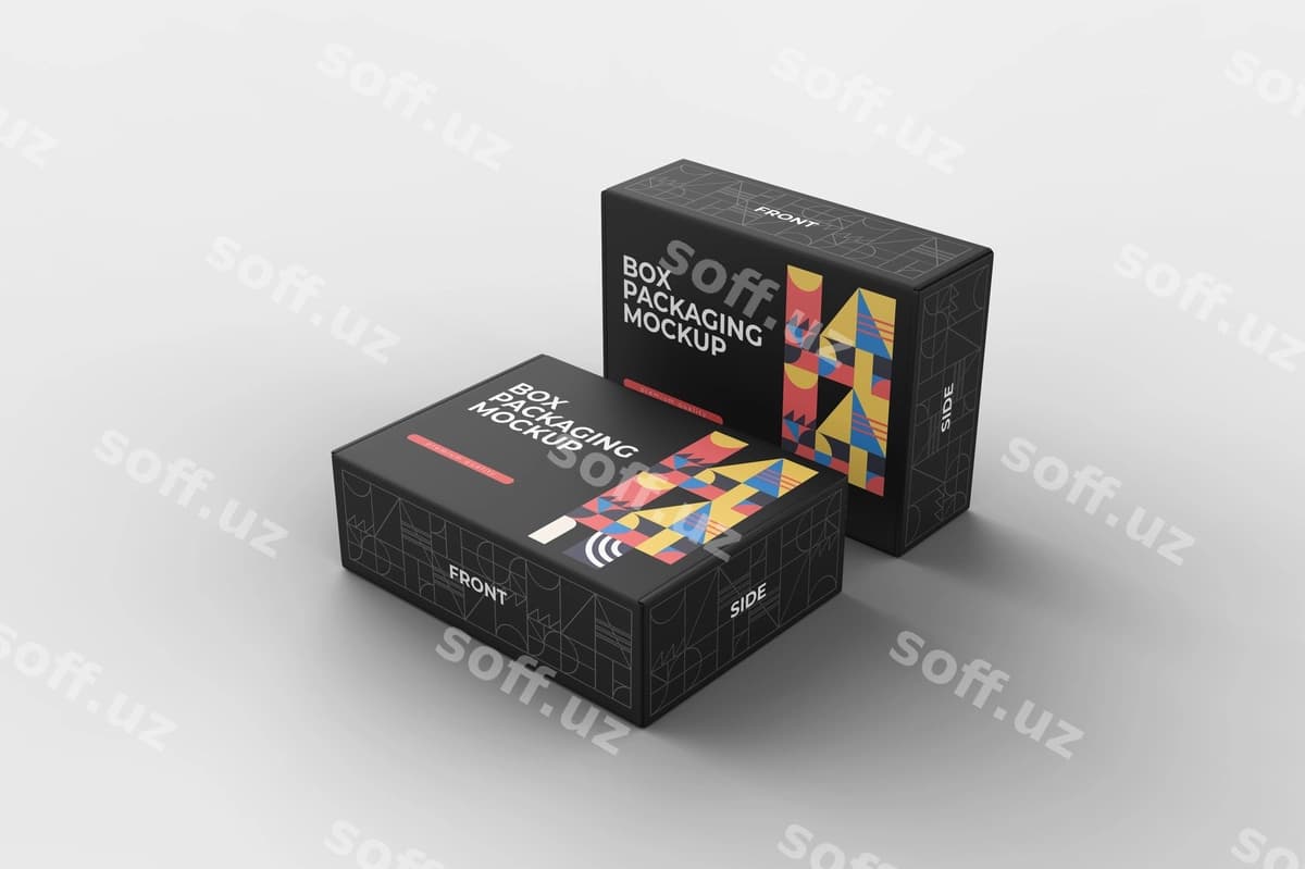 Qadoqlash qutisi maketi | Packaging box mockup