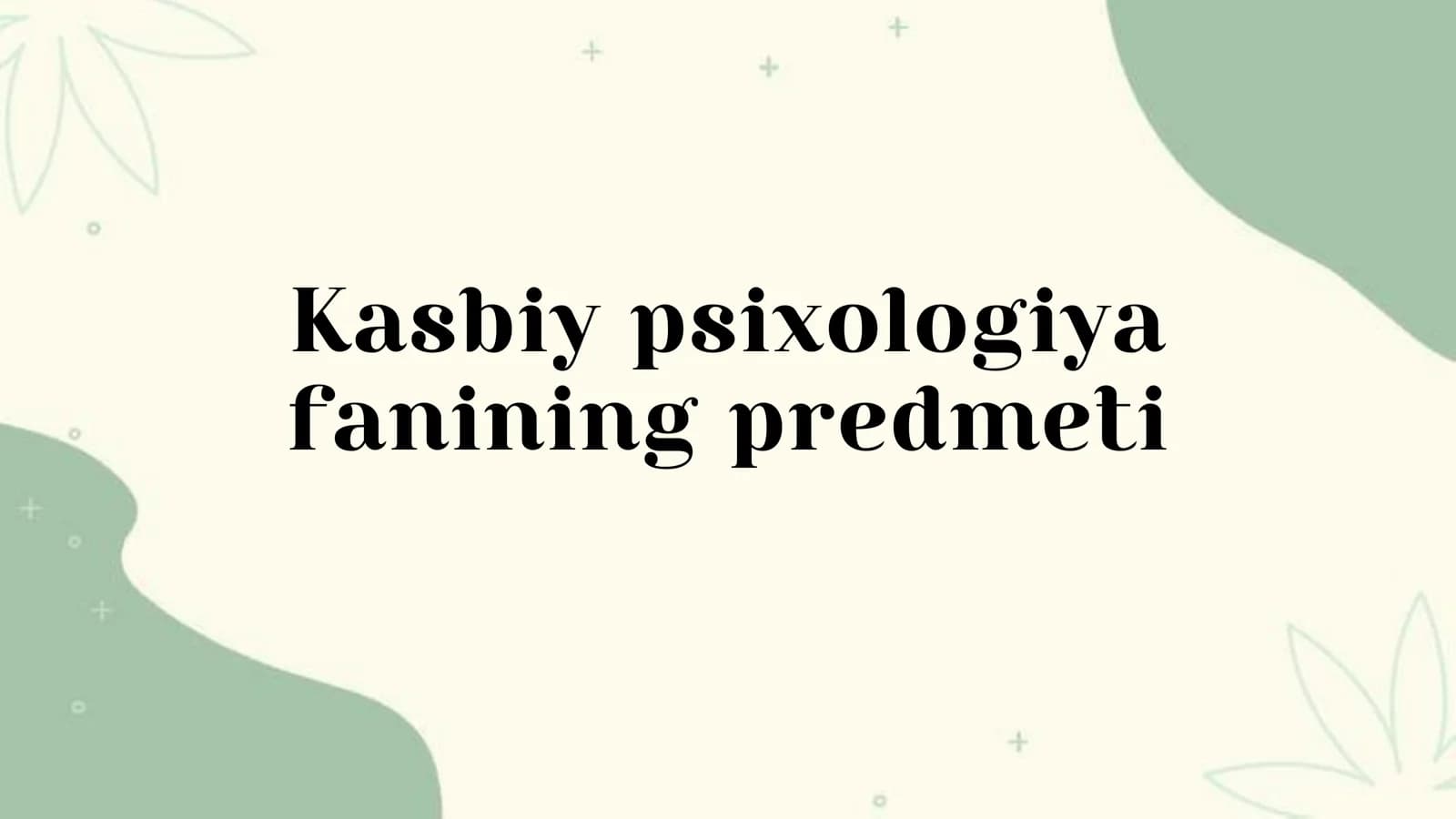 Kasbiy psixologiya