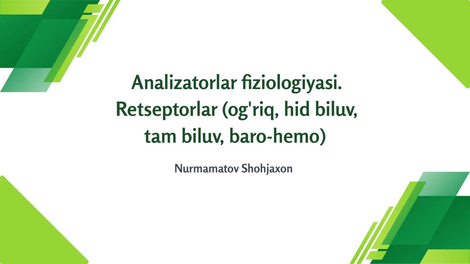 Analizatorlar mavzusida
