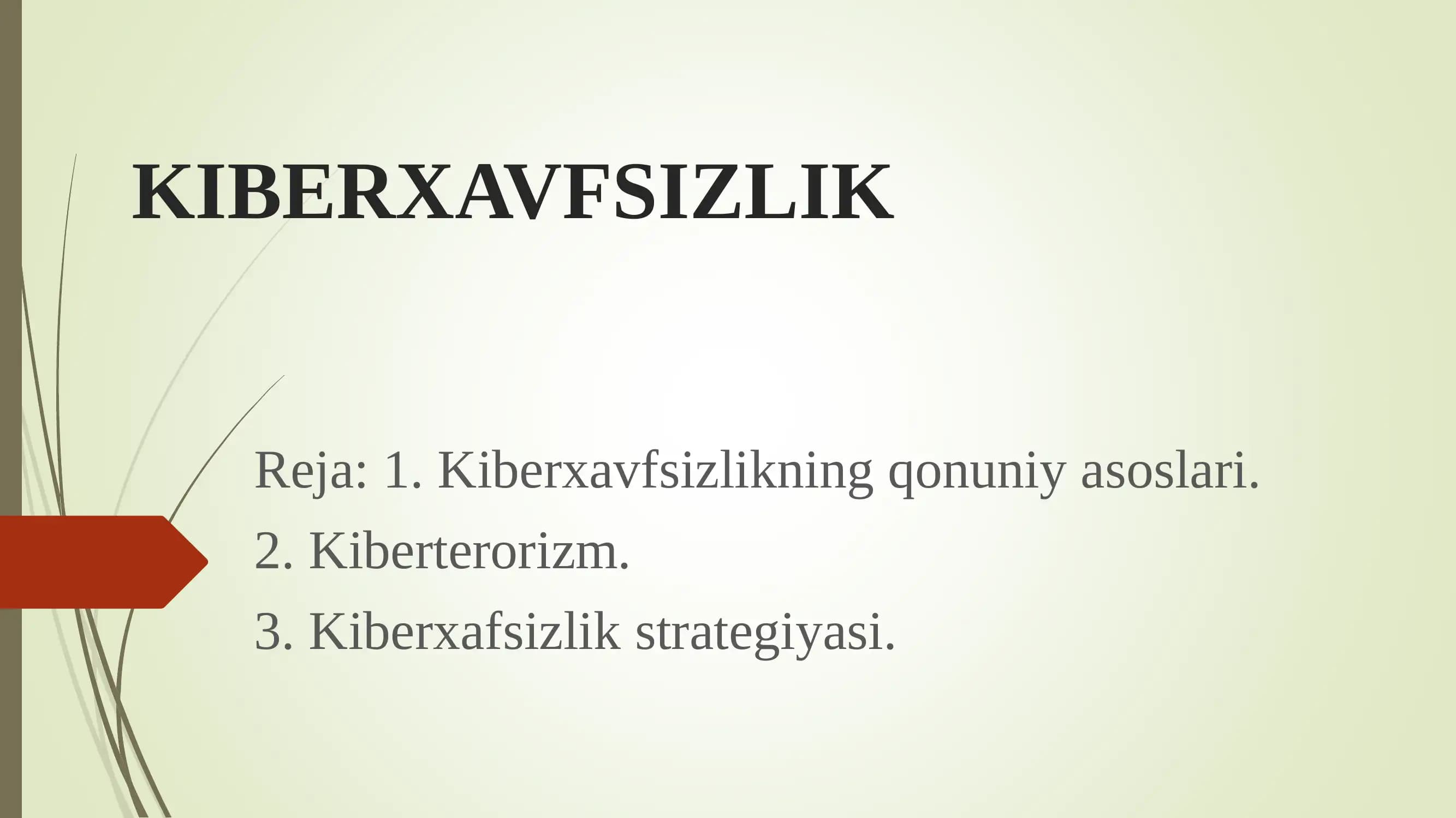 Raqamli iqtisodiyot. Kiberxafsizlik