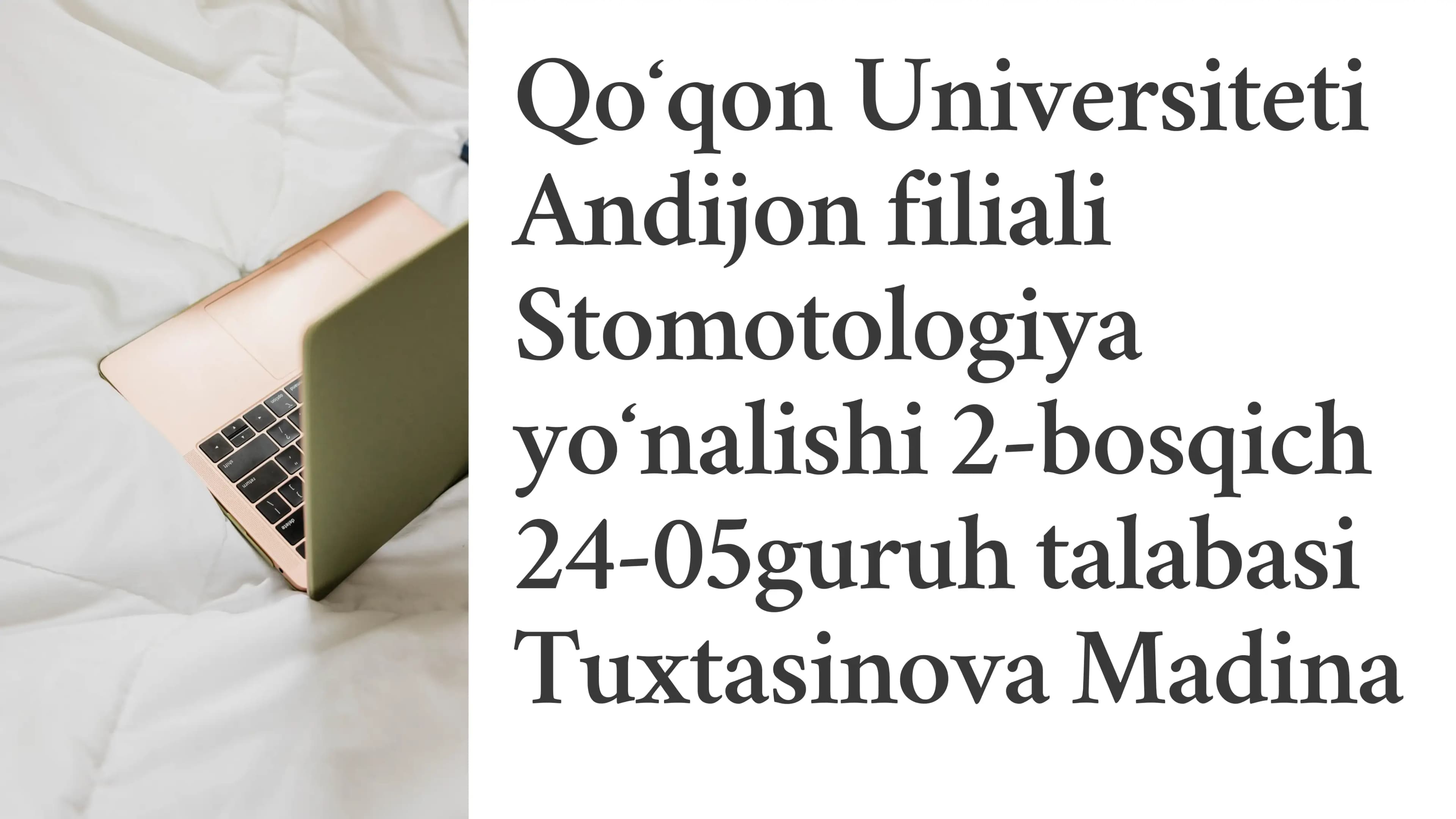 Jamoat salomatligi fanidan mustaqil ish