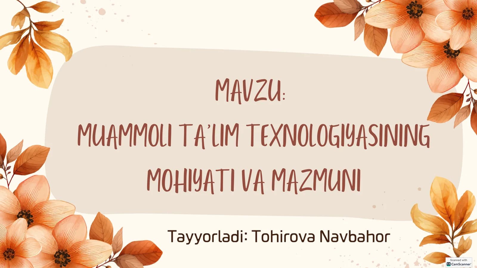 MUAMMOLI TA'LIM TEXNOLOGIYASINING MOHIYATI VA MAZMUNI