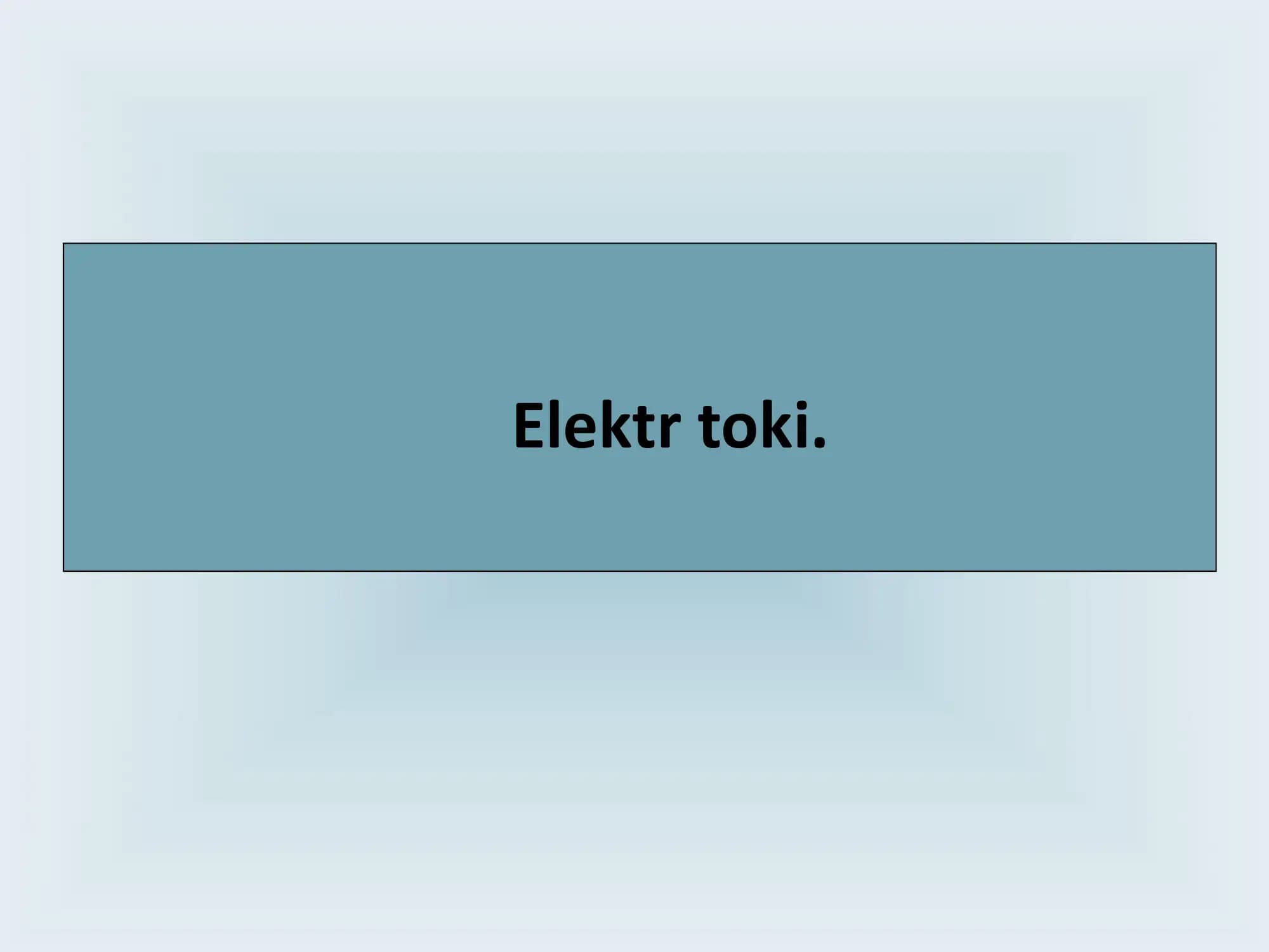 Elektr toki
