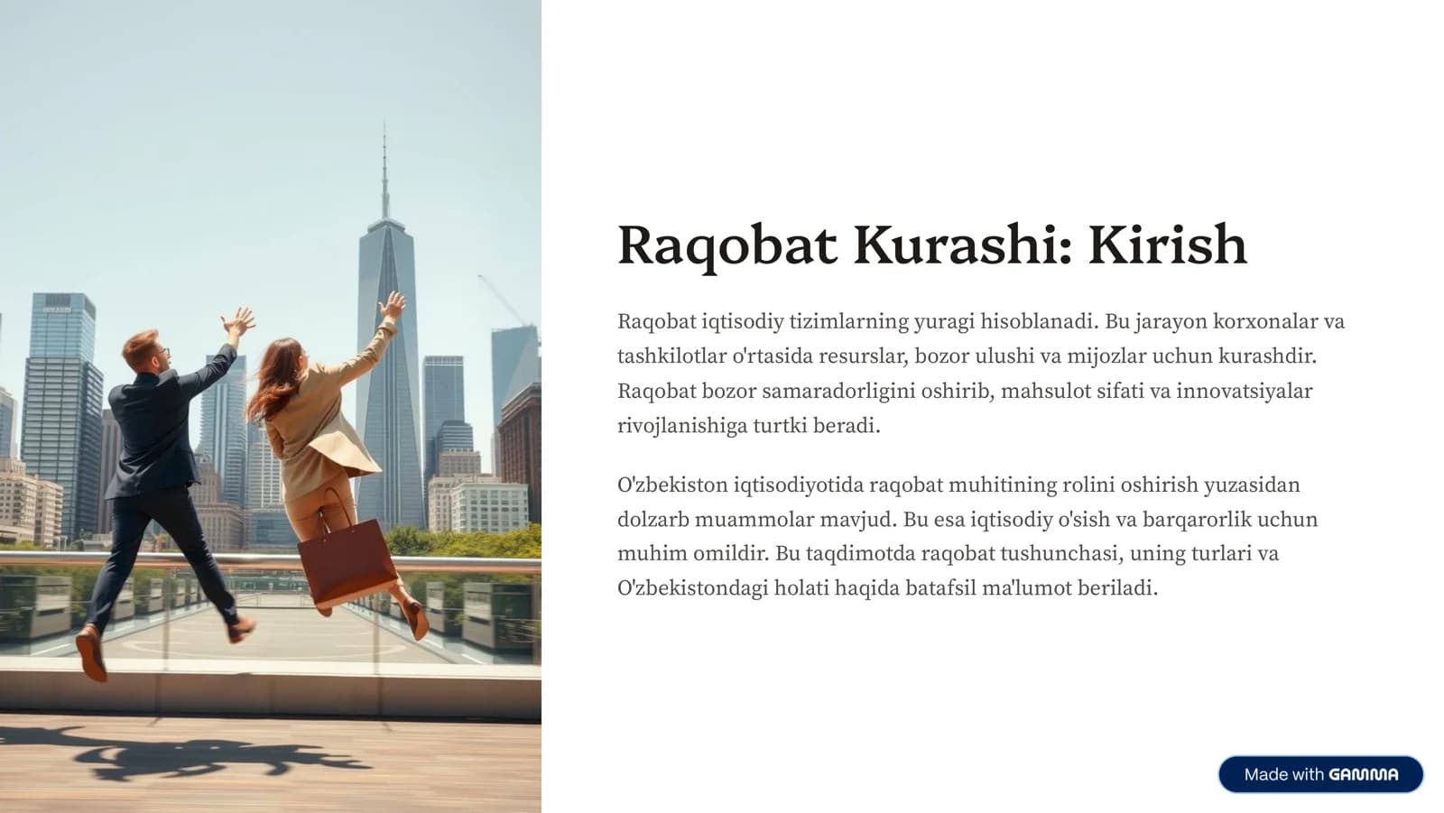Raqobat Kurashi: Kirish
