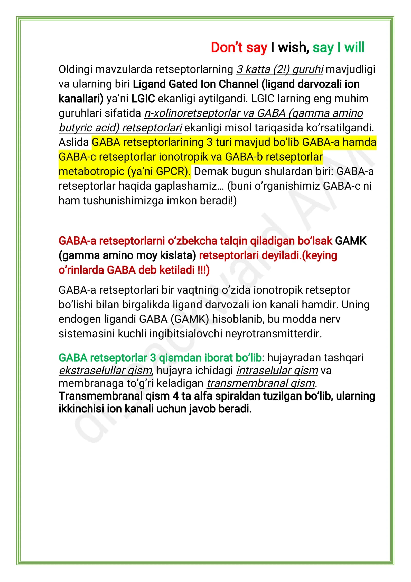 GABA-a retseptorlar