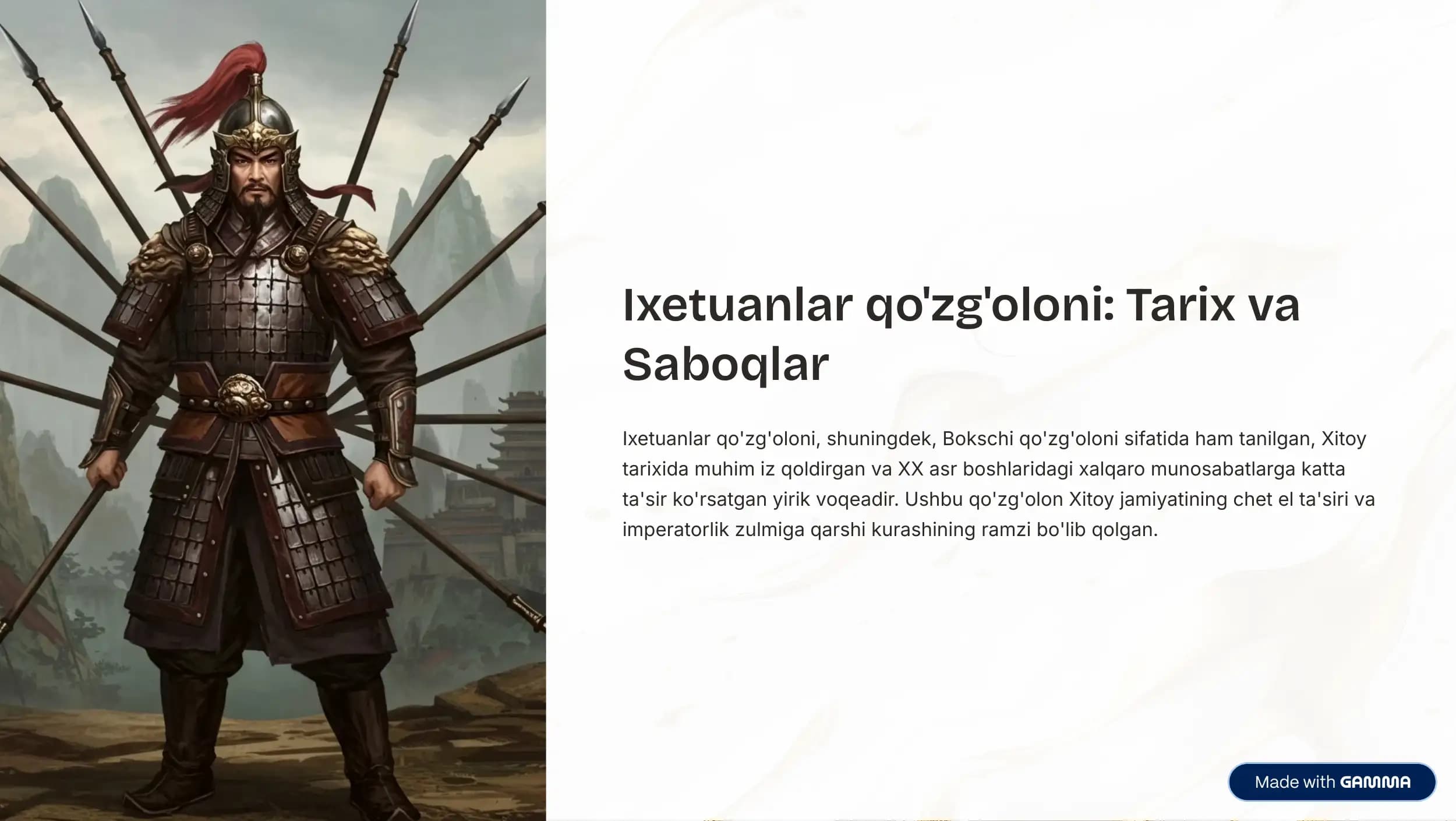 Ixetuanlar qo'zg'oloni: Tarix va Saboqlar