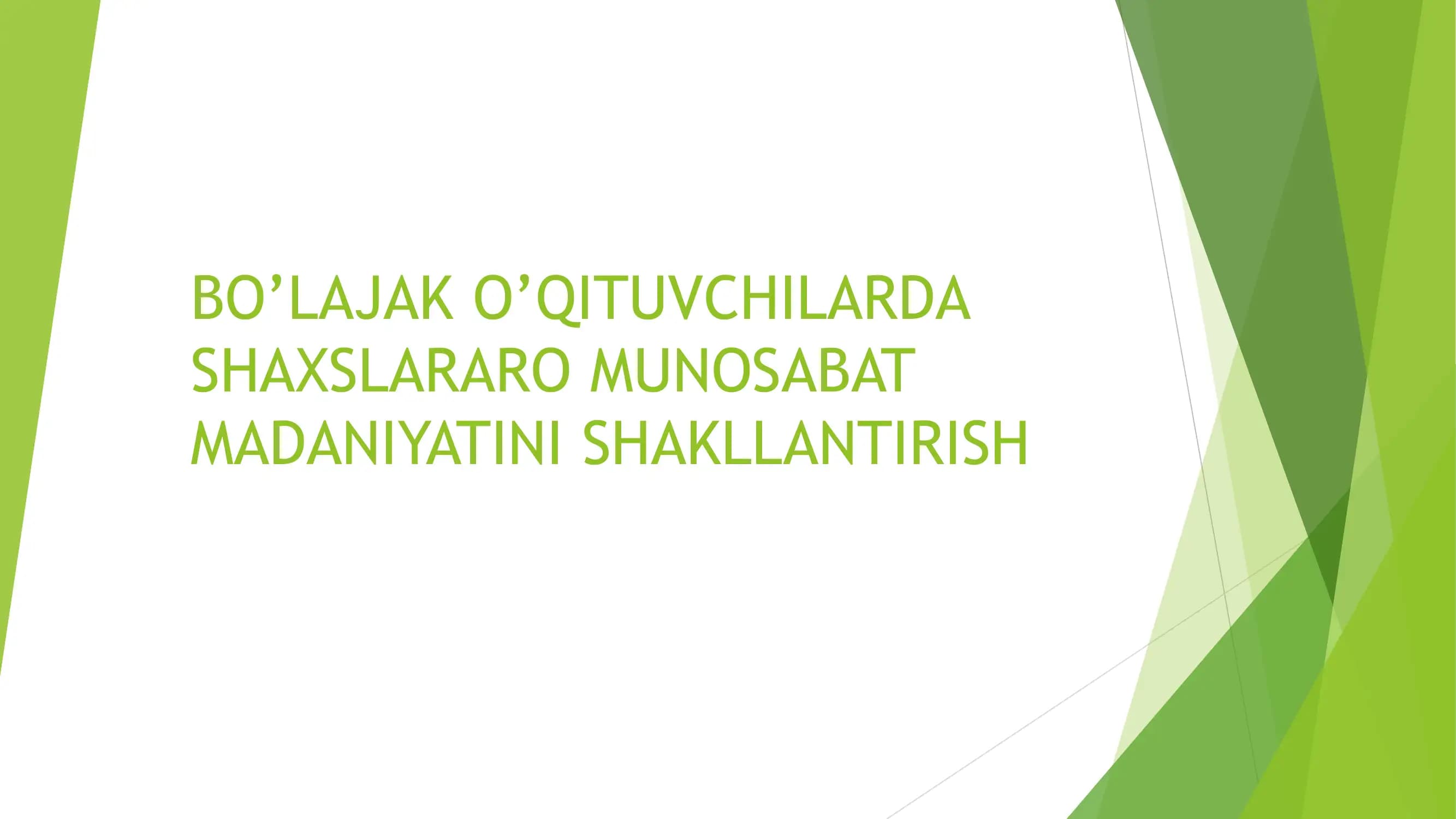 Muloqot tushunchasi va uning huusiyatlari