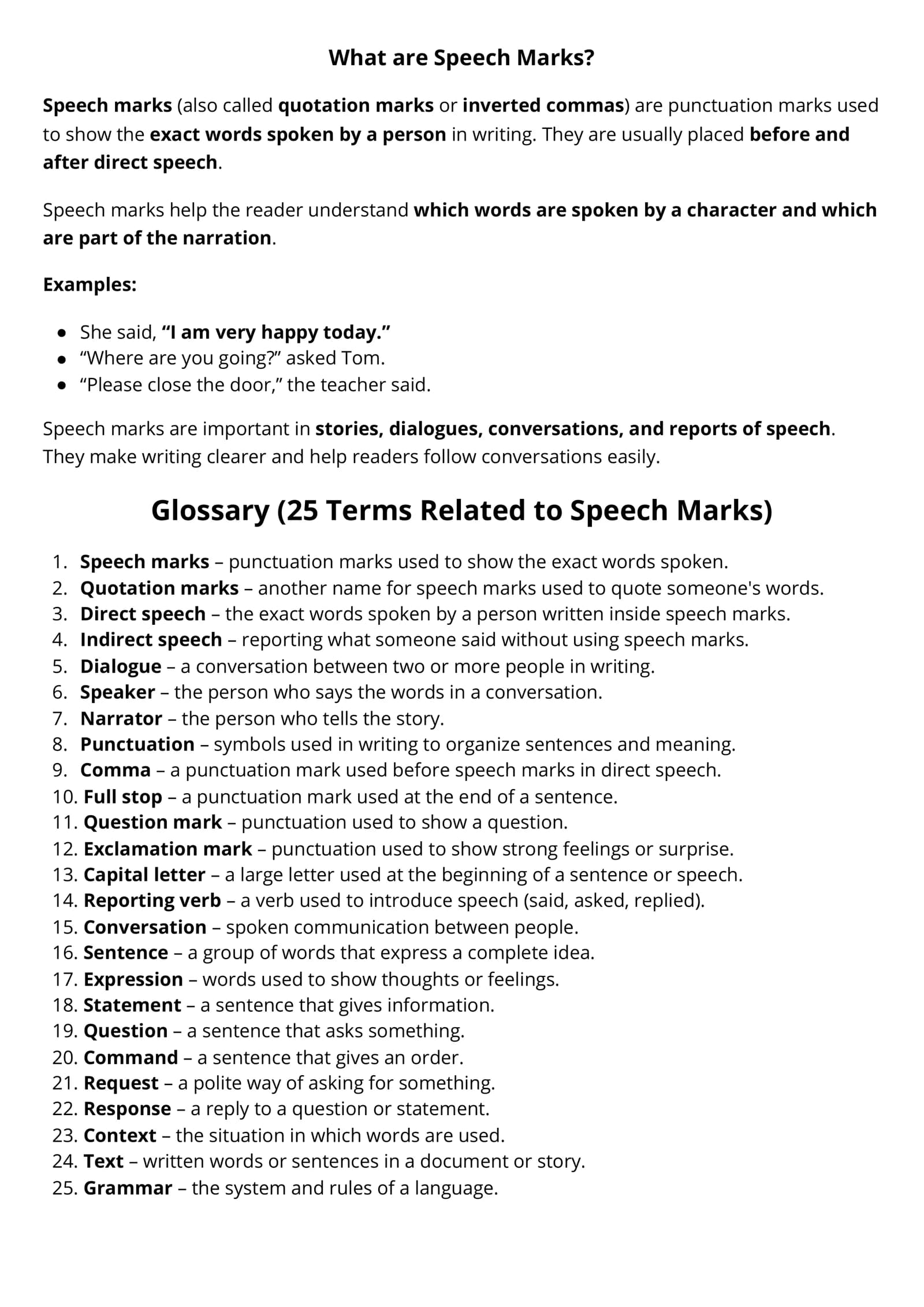 Speech Marks