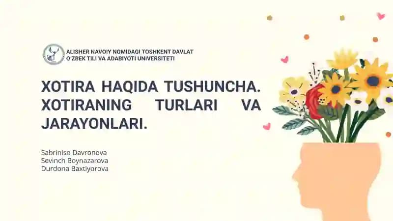 Xotira Haqida Tushuncha