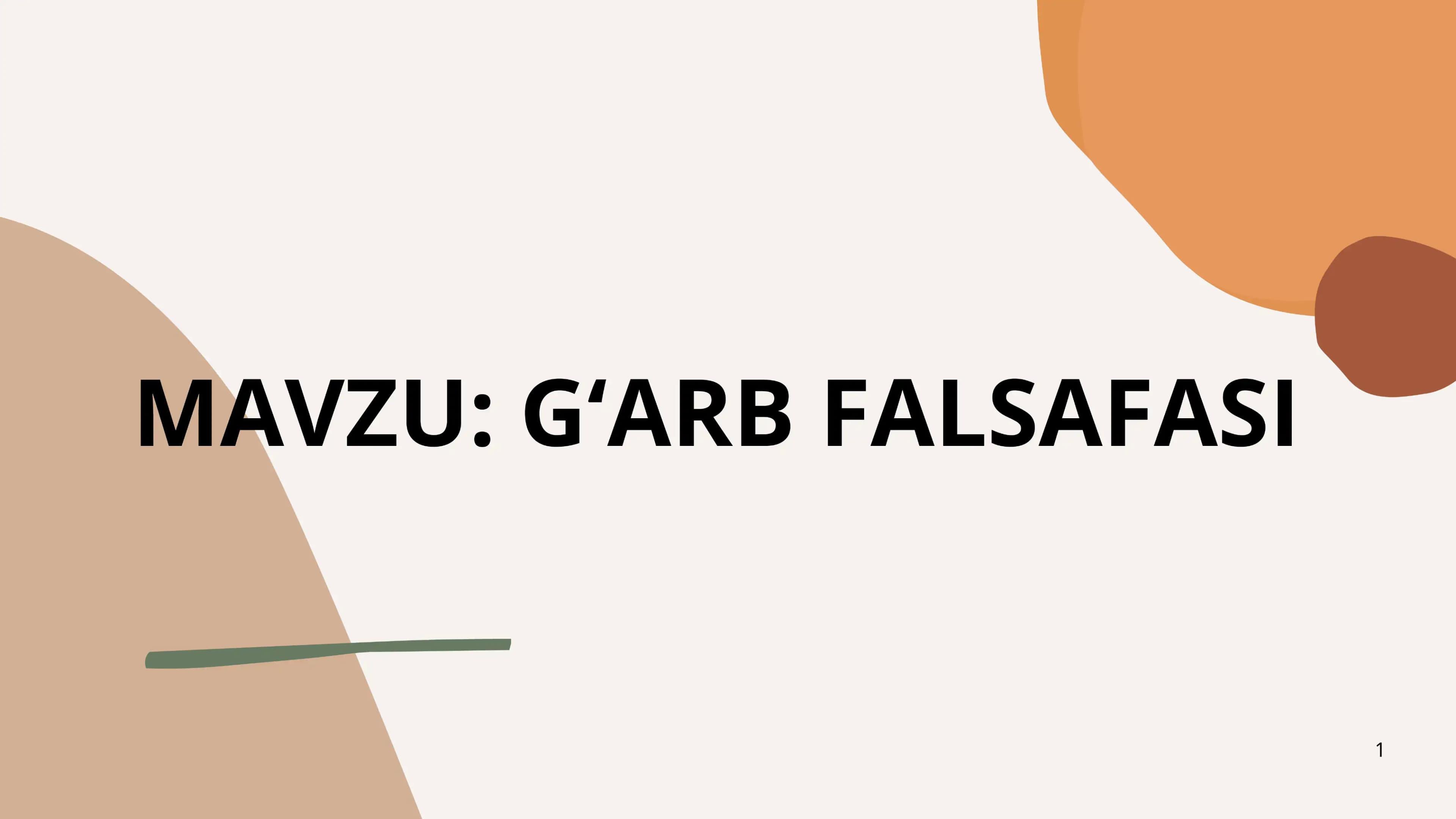 Gʻarb falsafasi
