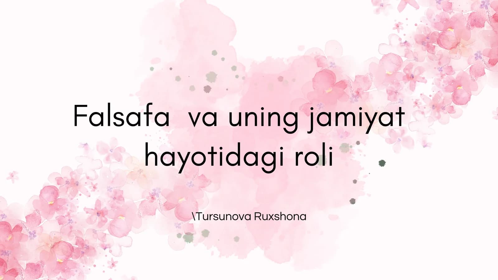 Falsafa va uning jamiyat hayotidagi roli