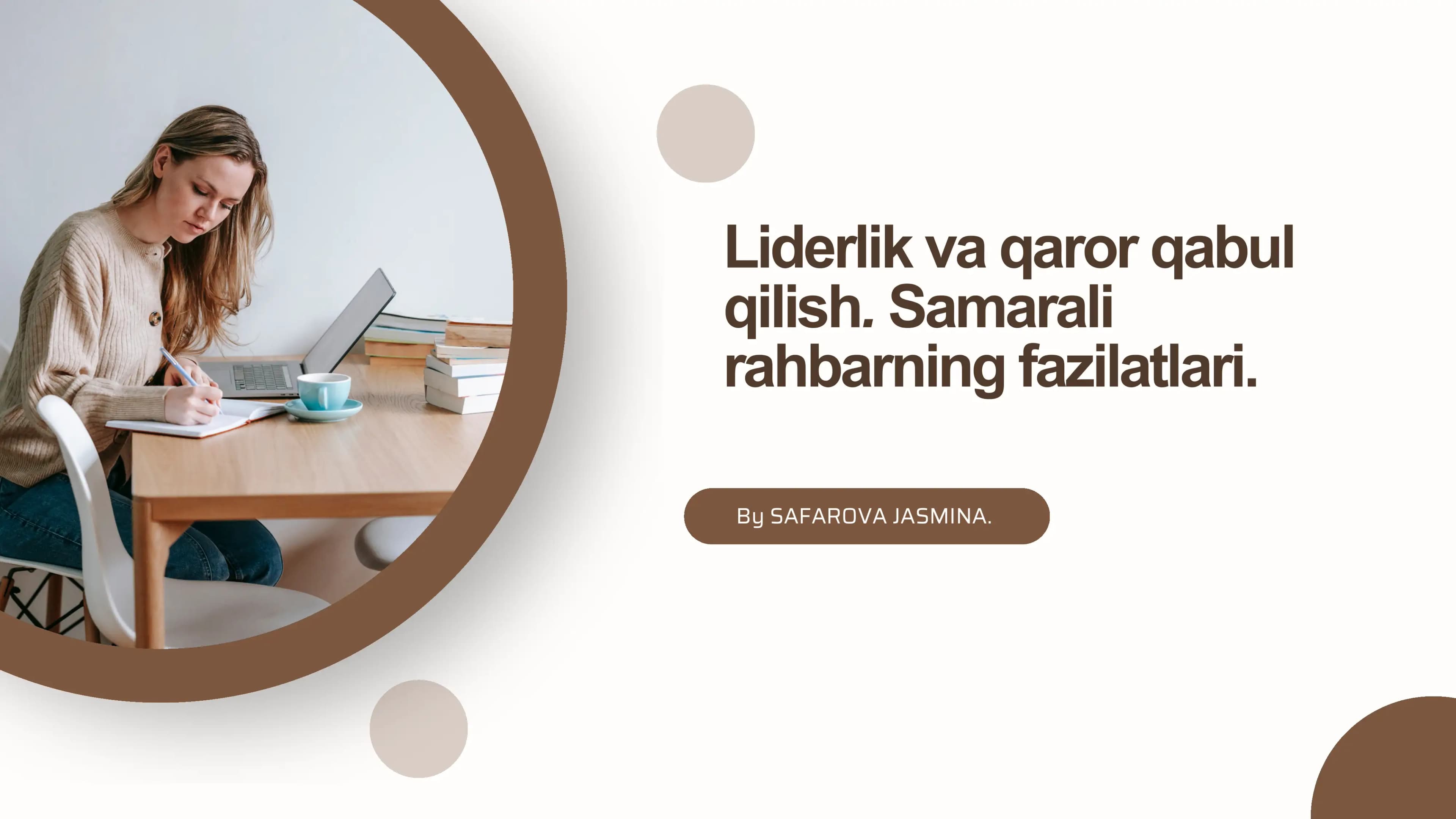 Liderlik va qaror qabul qilish