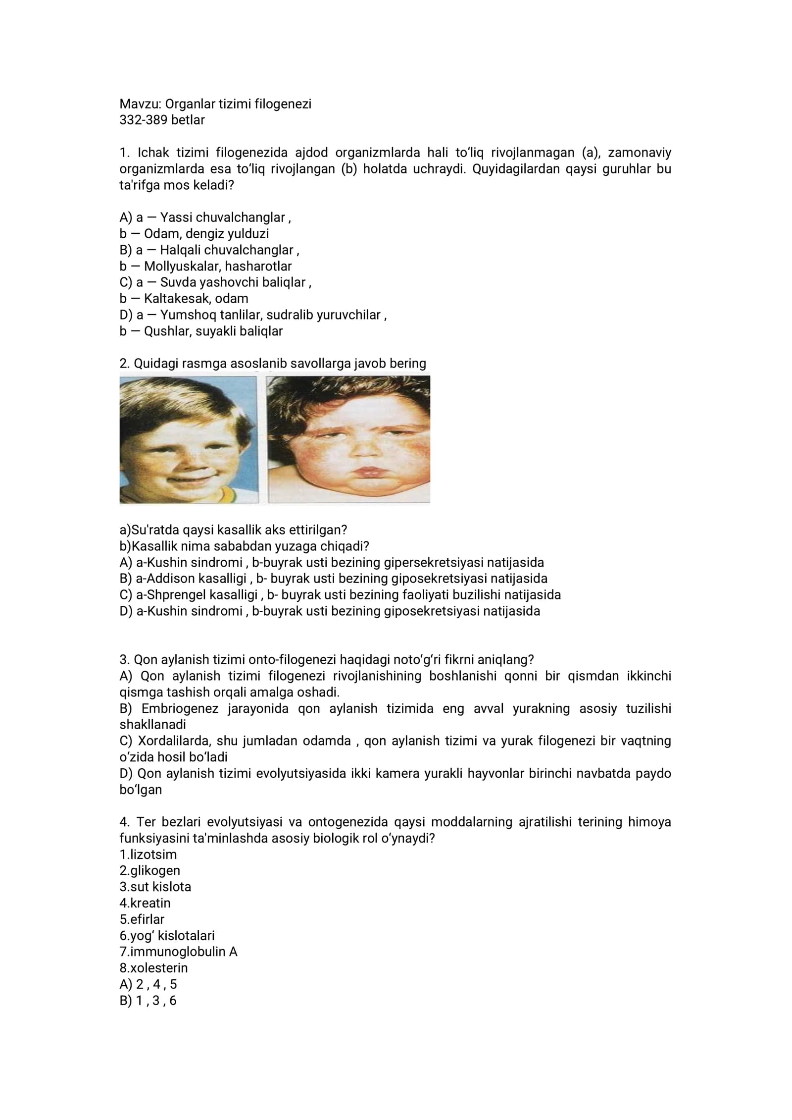 Organlar tizimi filogenezi