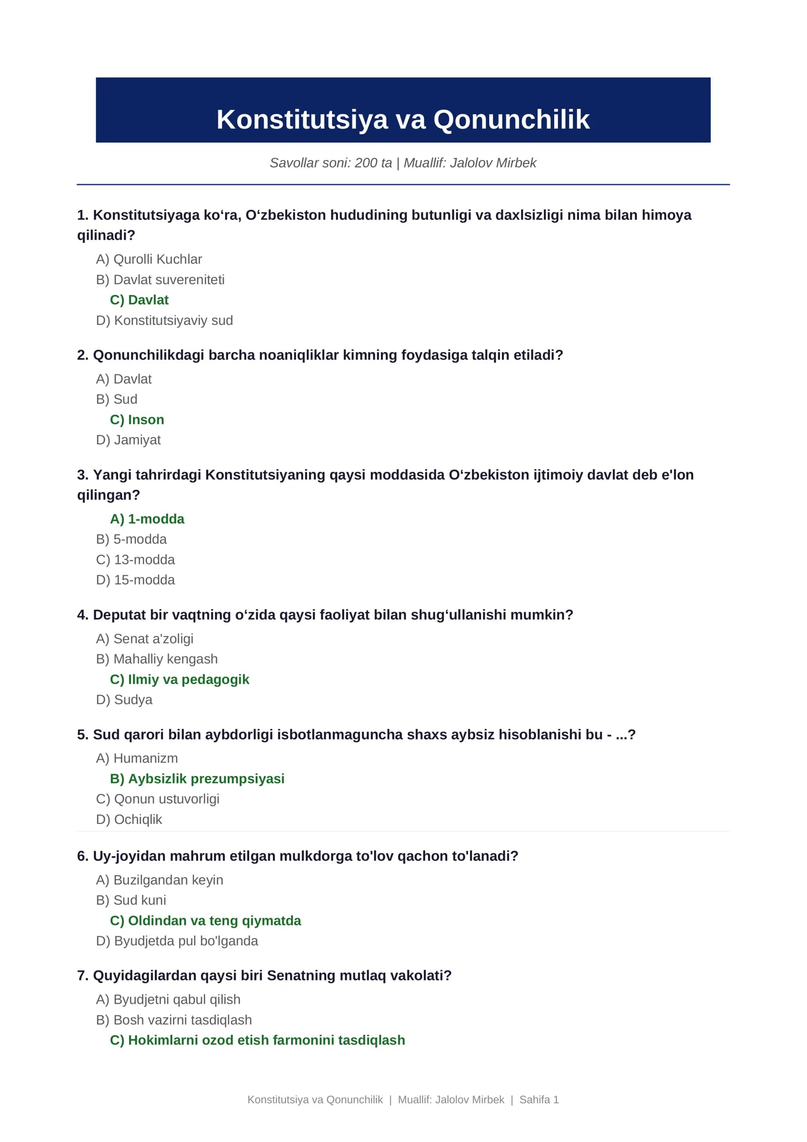 Argos Konstitutsiya va Qonunchilik