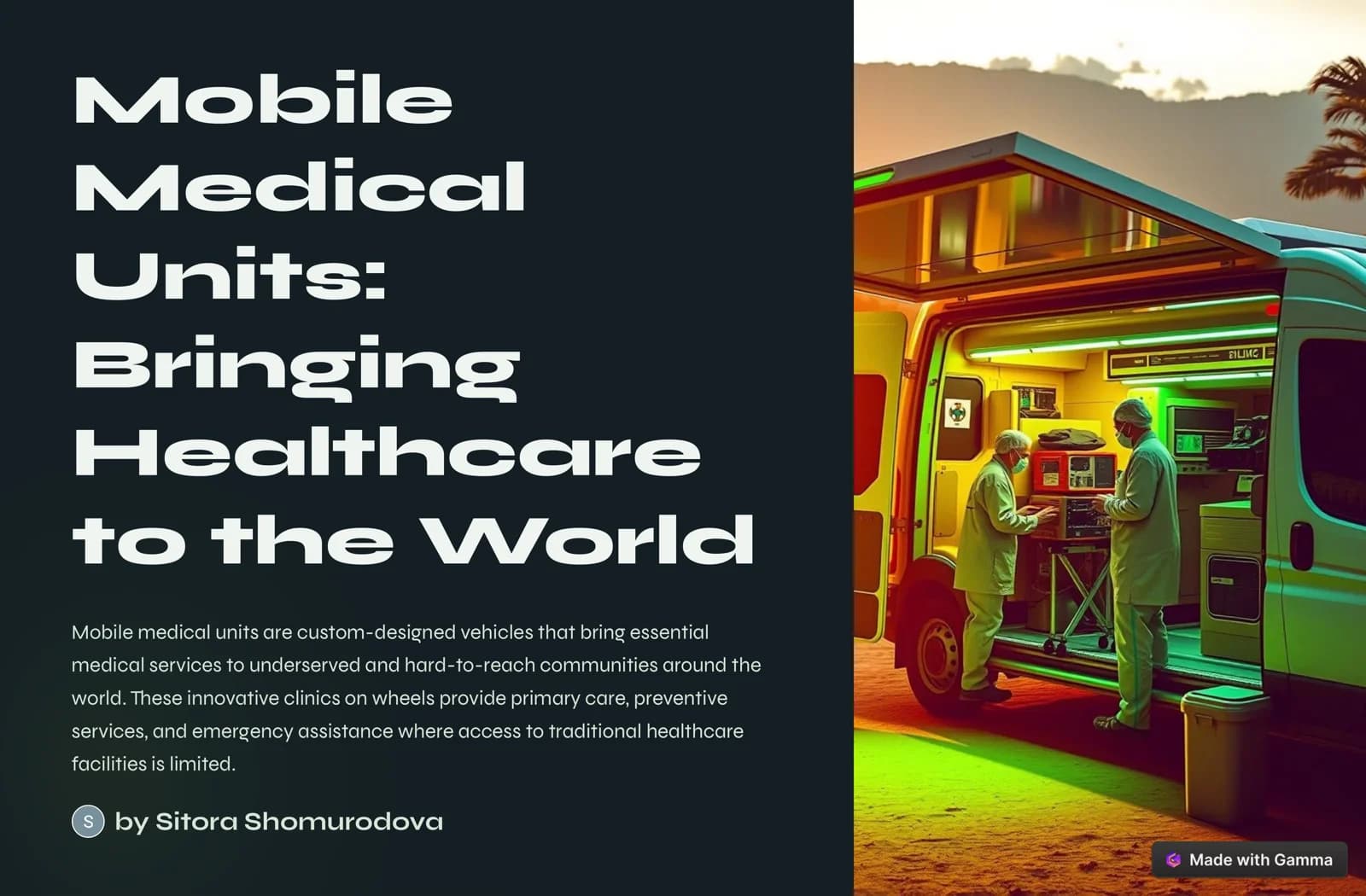 Mobile Medical Units