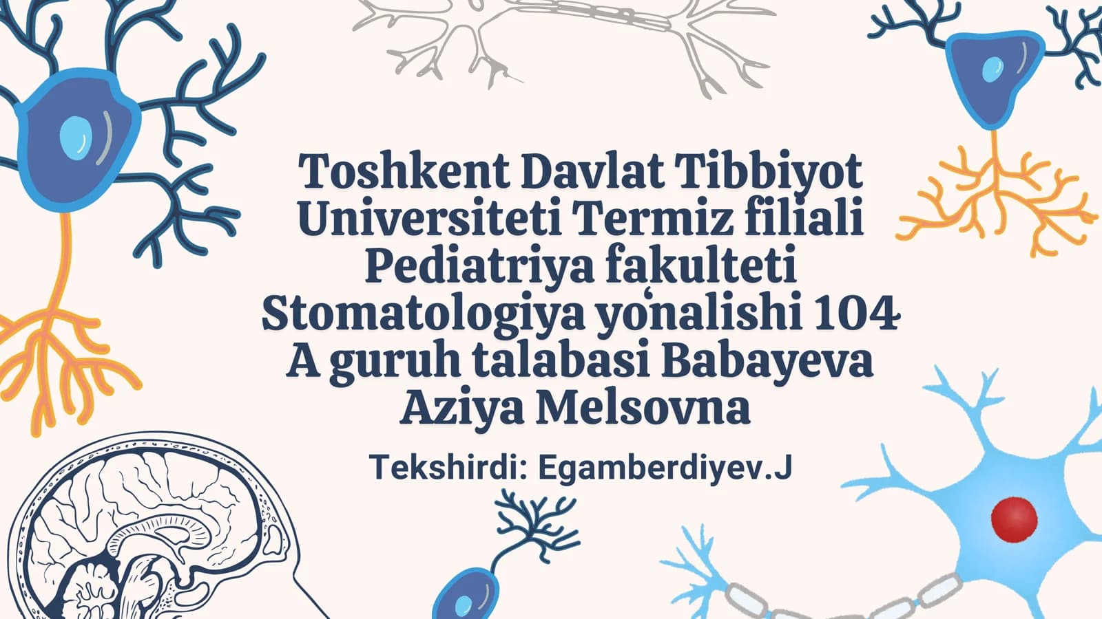 Asab tolalari va sinapslarining xossalarini oʻrganish