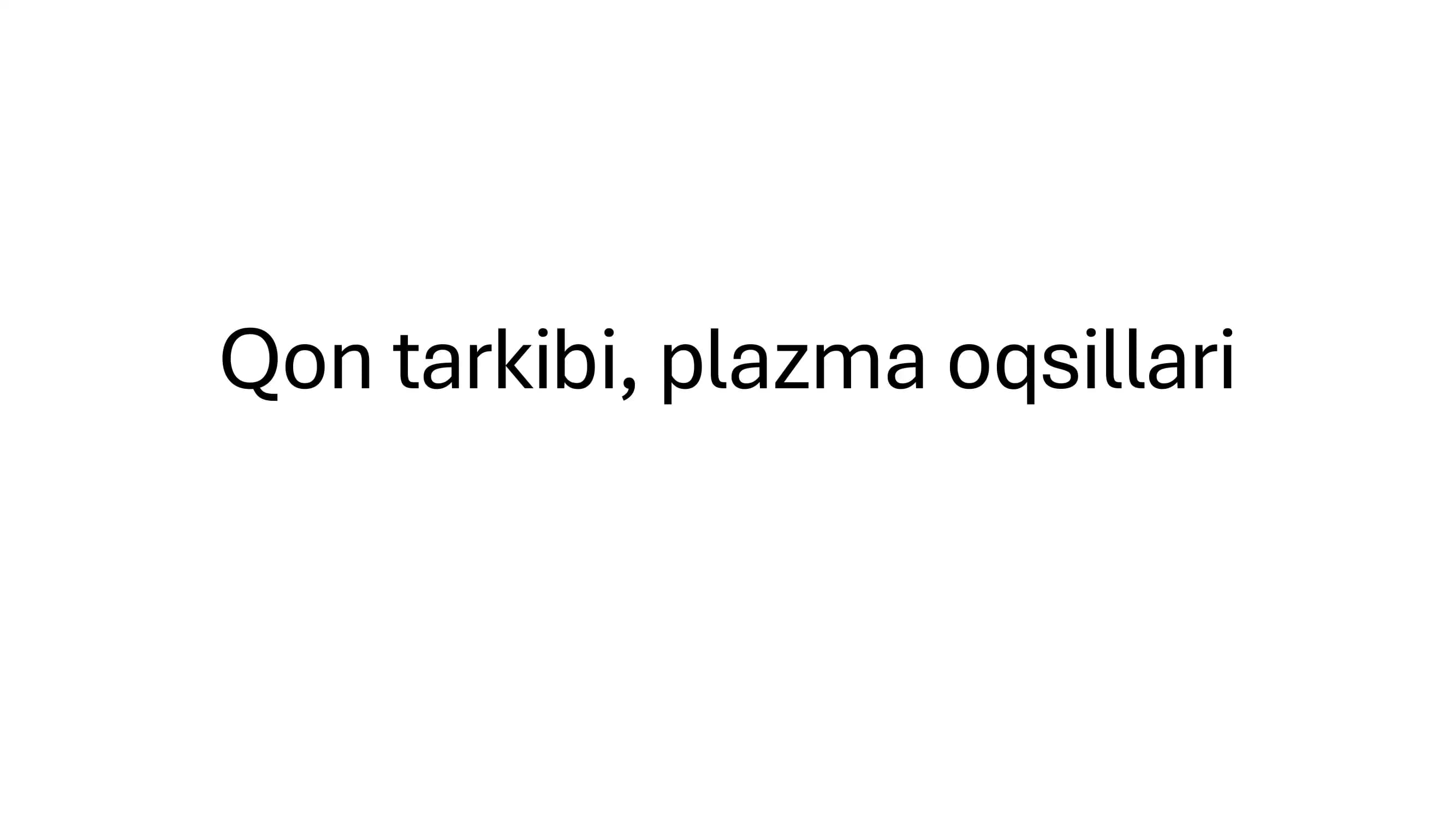 Qon tarkibi, plazma oqsillari