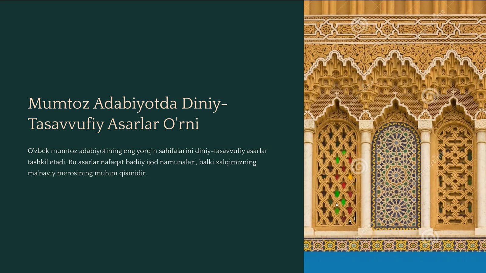 Mumtoz Adabiyotda Diniy-Tasavvufiy Asarlar O'rni