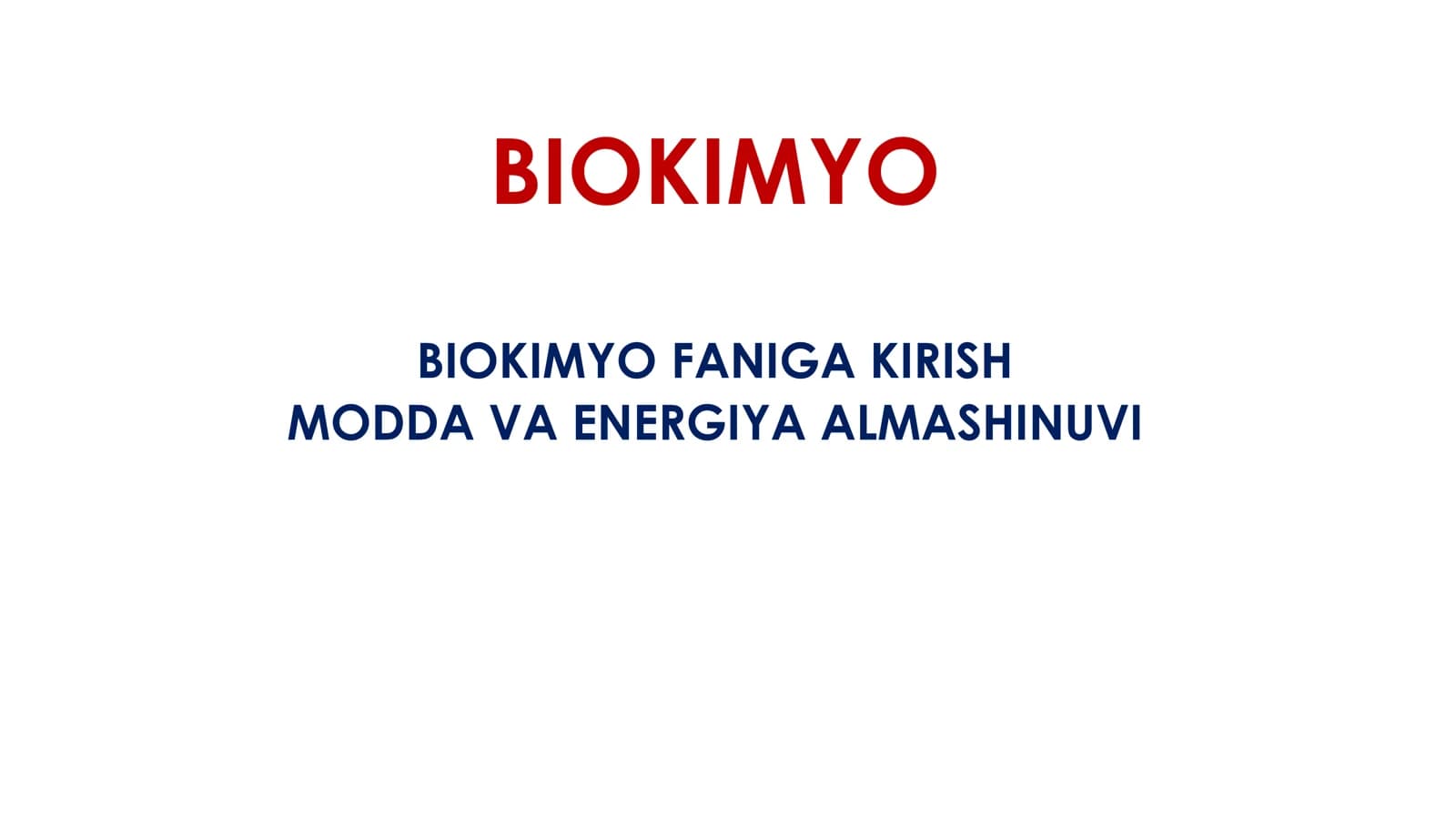 BIOKIMYO