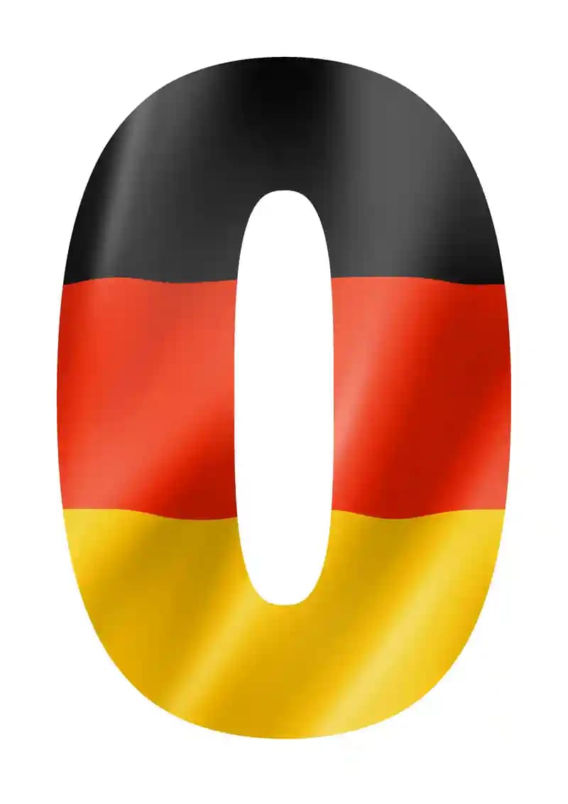 Raqamlar Germaniya bayrog'i fonida