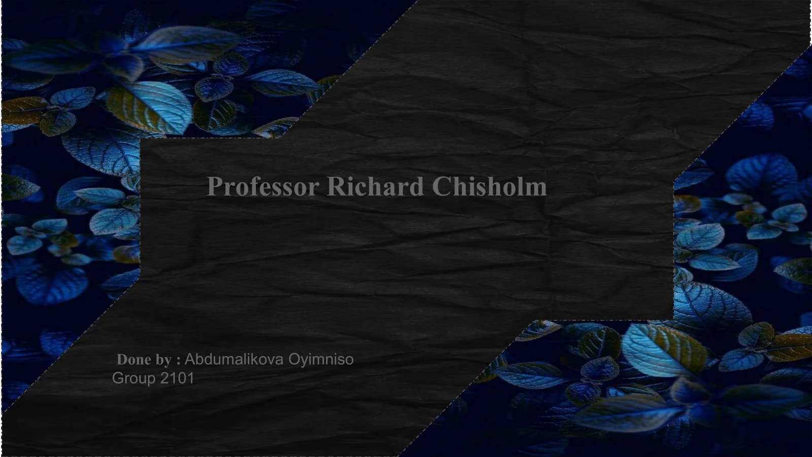 Professor Richard Chisholm AM