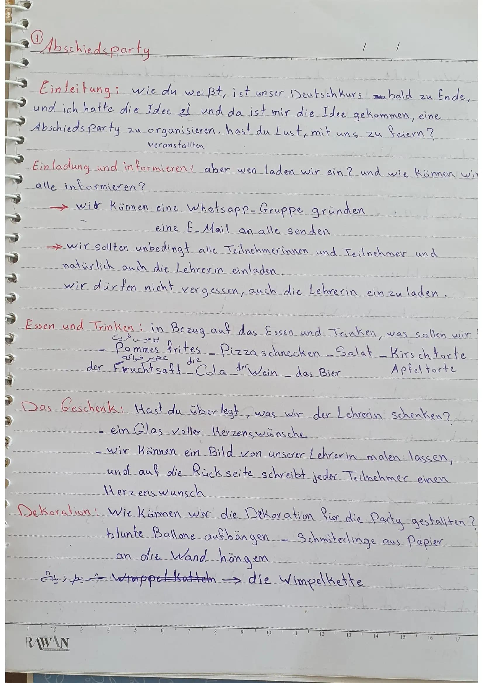 Gemainsam etwas planen (Javoblari)