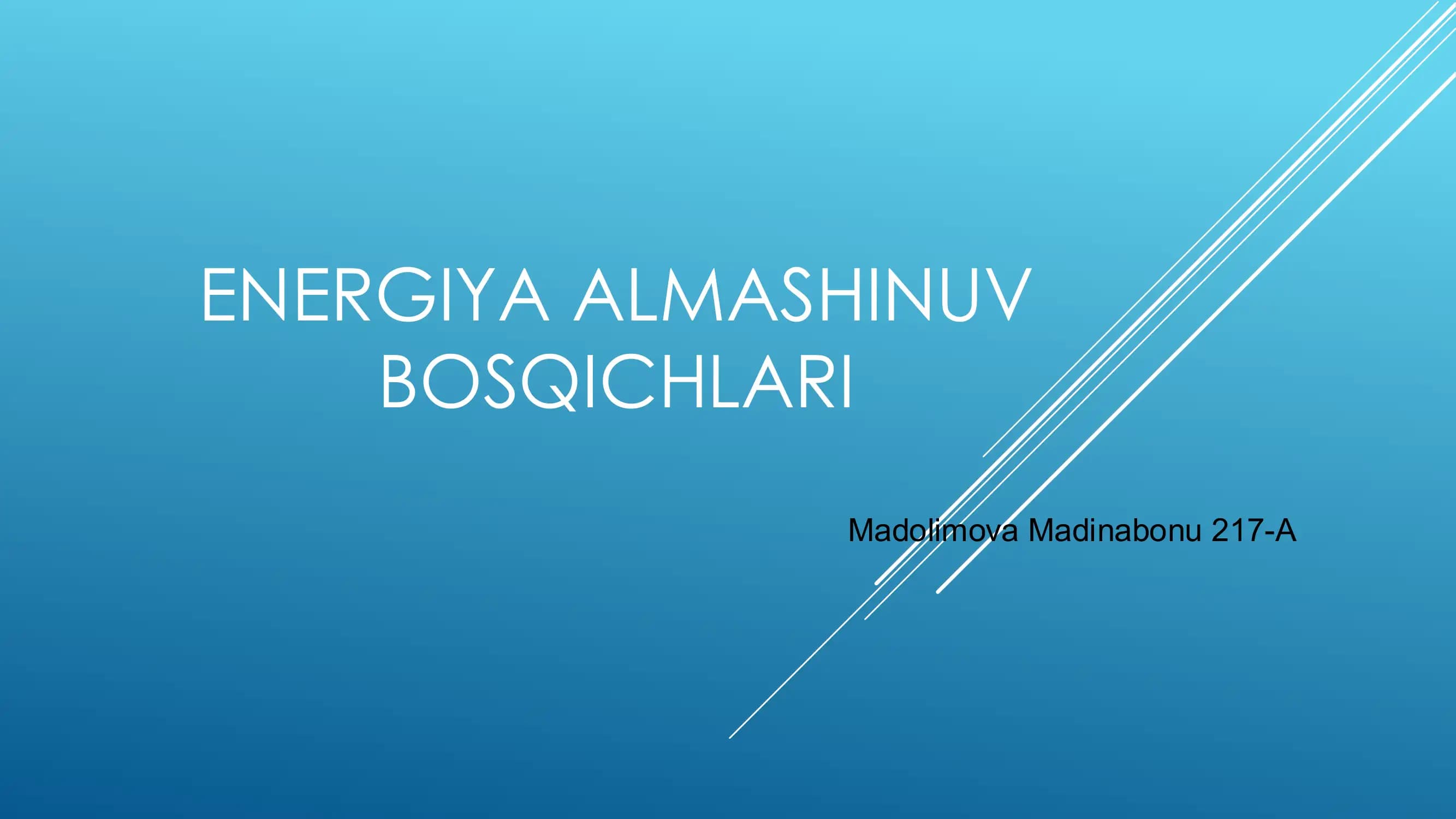 Energiya Almashinuvi