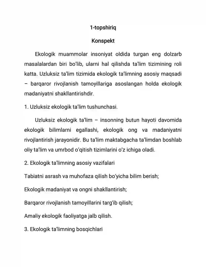 Ekologik ta'lim