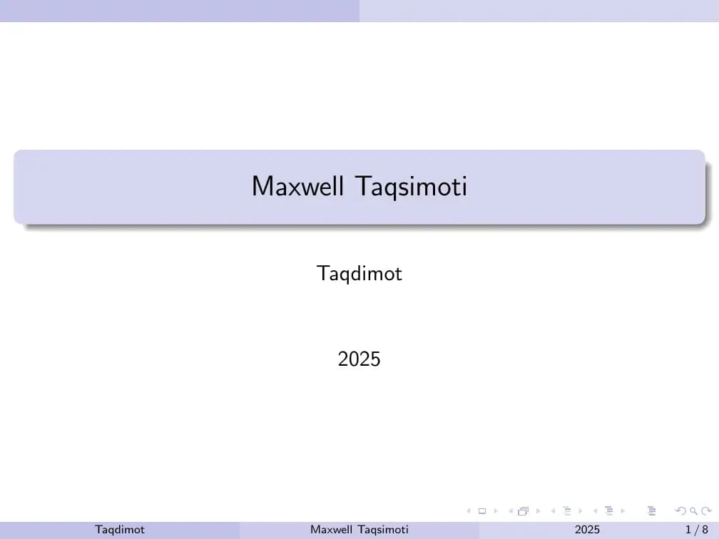 Maxwell Taqsimoti