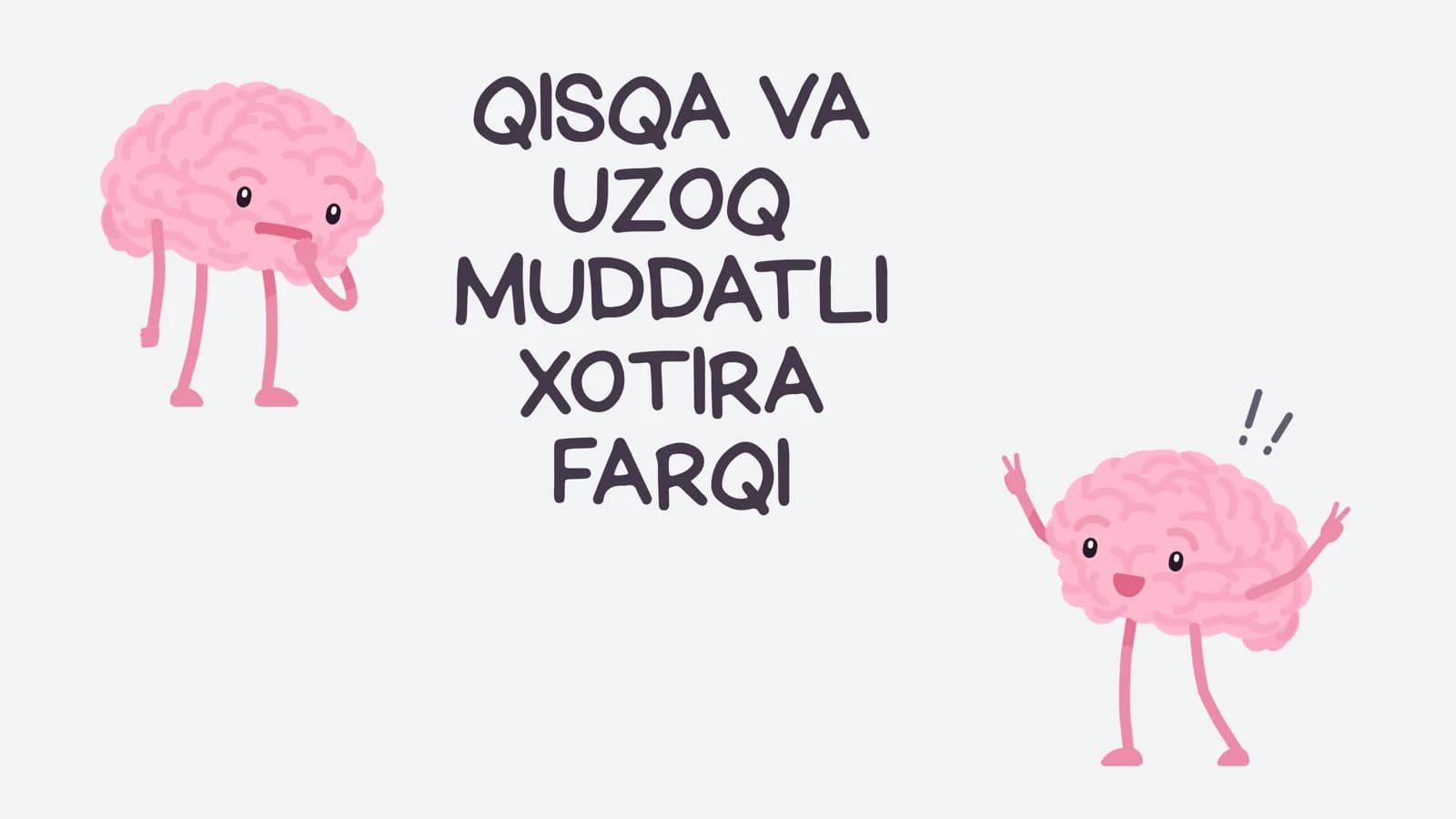Qisqa va uzoq muddatli xotiralar farqi.