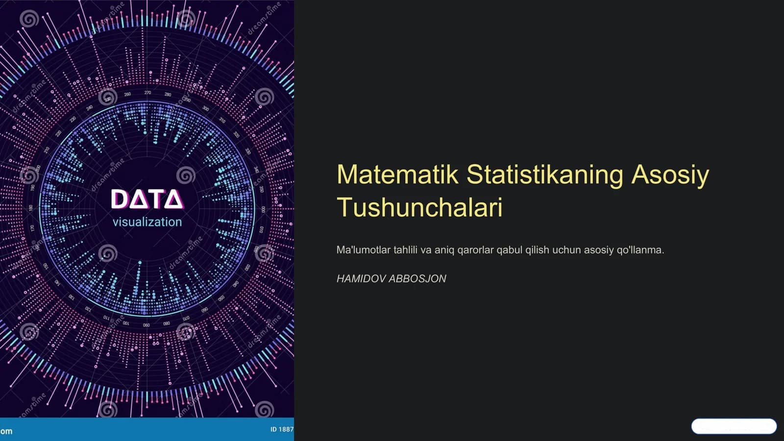 Matematik statistikaning asosiy tushunchalari