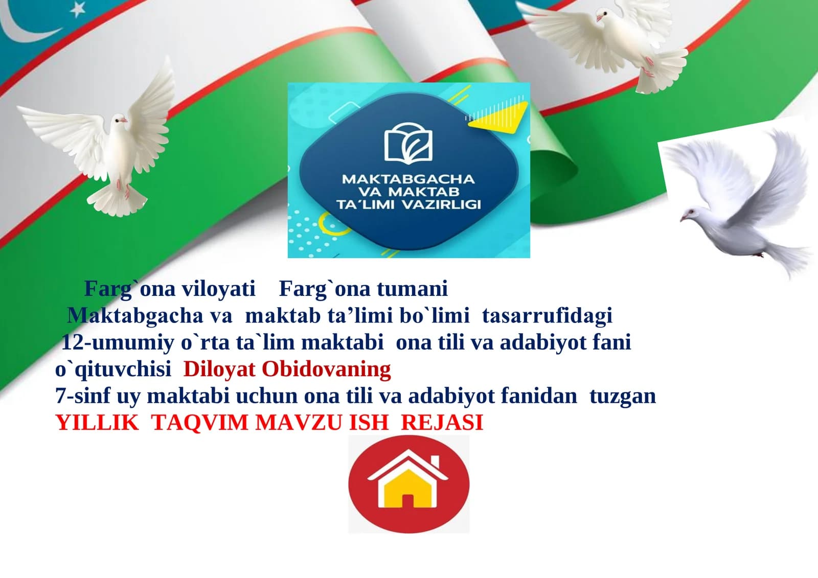 YILLIK TAQVIM MAVZU ISH REJASI